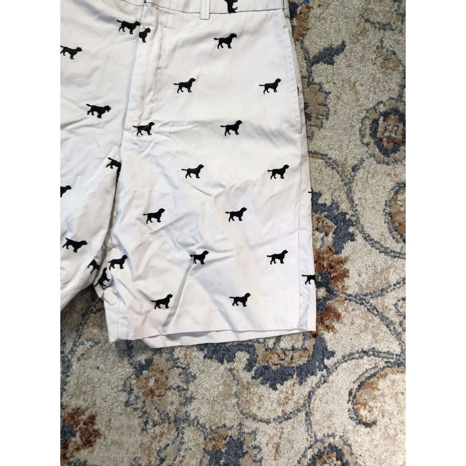 Vintage Murray's Toggery Shop Shorts Mens 34 Beige Dog Embroidered Chino 9 Inseam Size US 34 / EU 50 - 5 Thumbnail