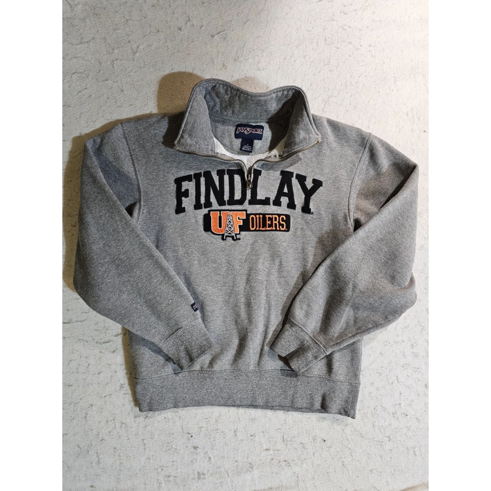 Jansport Jansport University of Findlay Oilers Gray 1/4 Zip Pullover Sweatshirt Adult Small Size Regular Mens Logo College Size US S / EU 44-46 / 1 - 2 Thumbnail