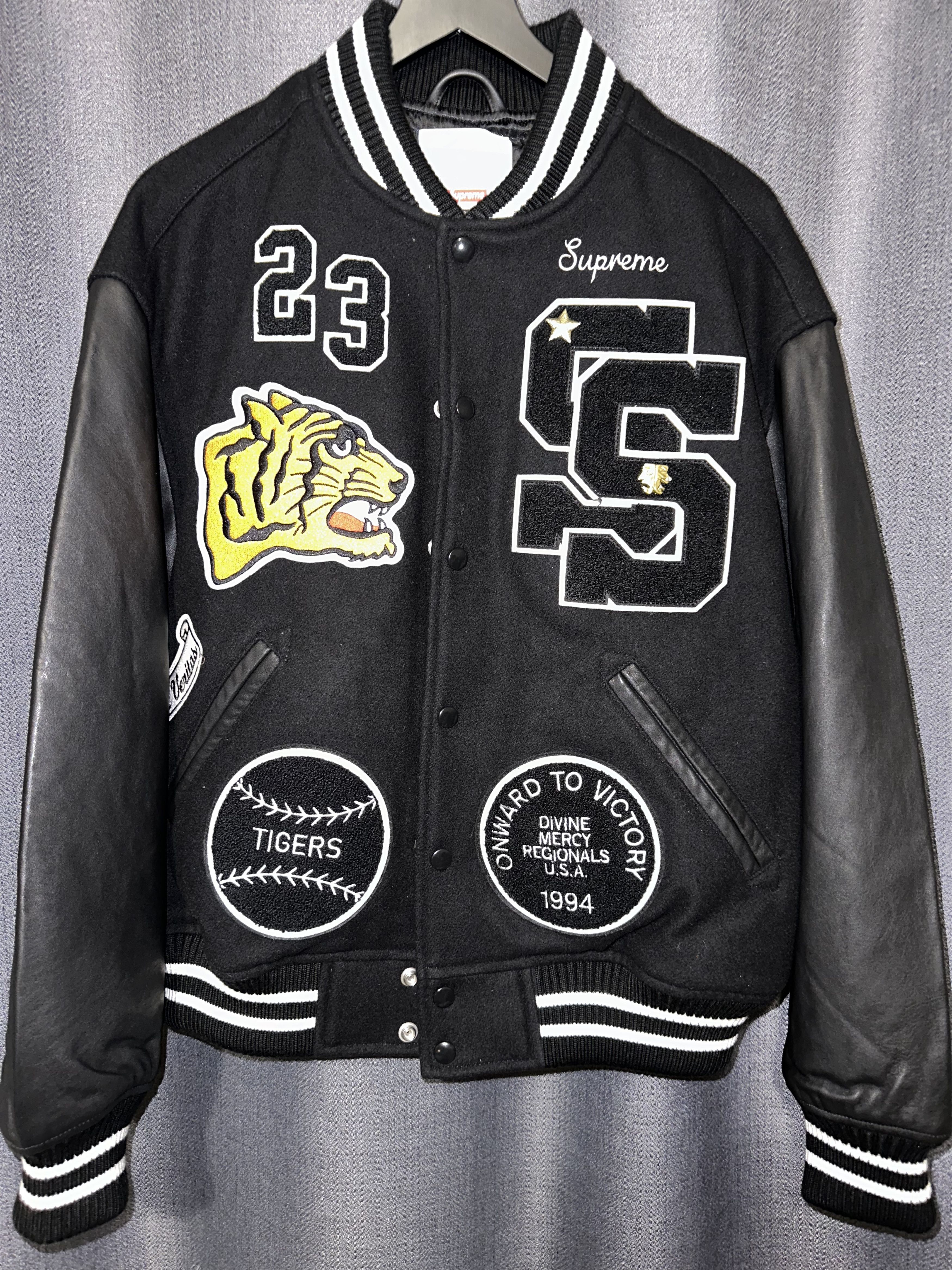 Supreme Supreme Tiger Varsity Jacket Black FW23 | Grailed