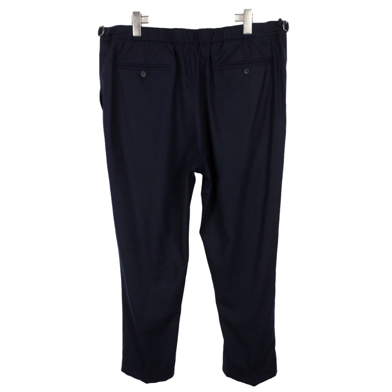 Suitsupply SUITSUPPLY Soho EB Trousers Men's Navy Wool Blend Zip Fly Belted UK 46 / W38 Size US 30 / EU 46 - 2 Thumbnail