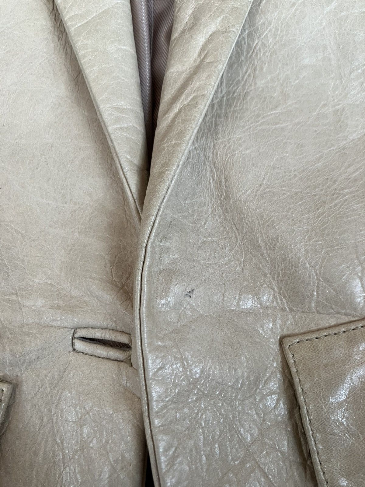 Balenciaga Balenciaga by Nicolas Ghesquiere SS05/FW05 Leather Blazer Size 40R - 10 Thumbnail
