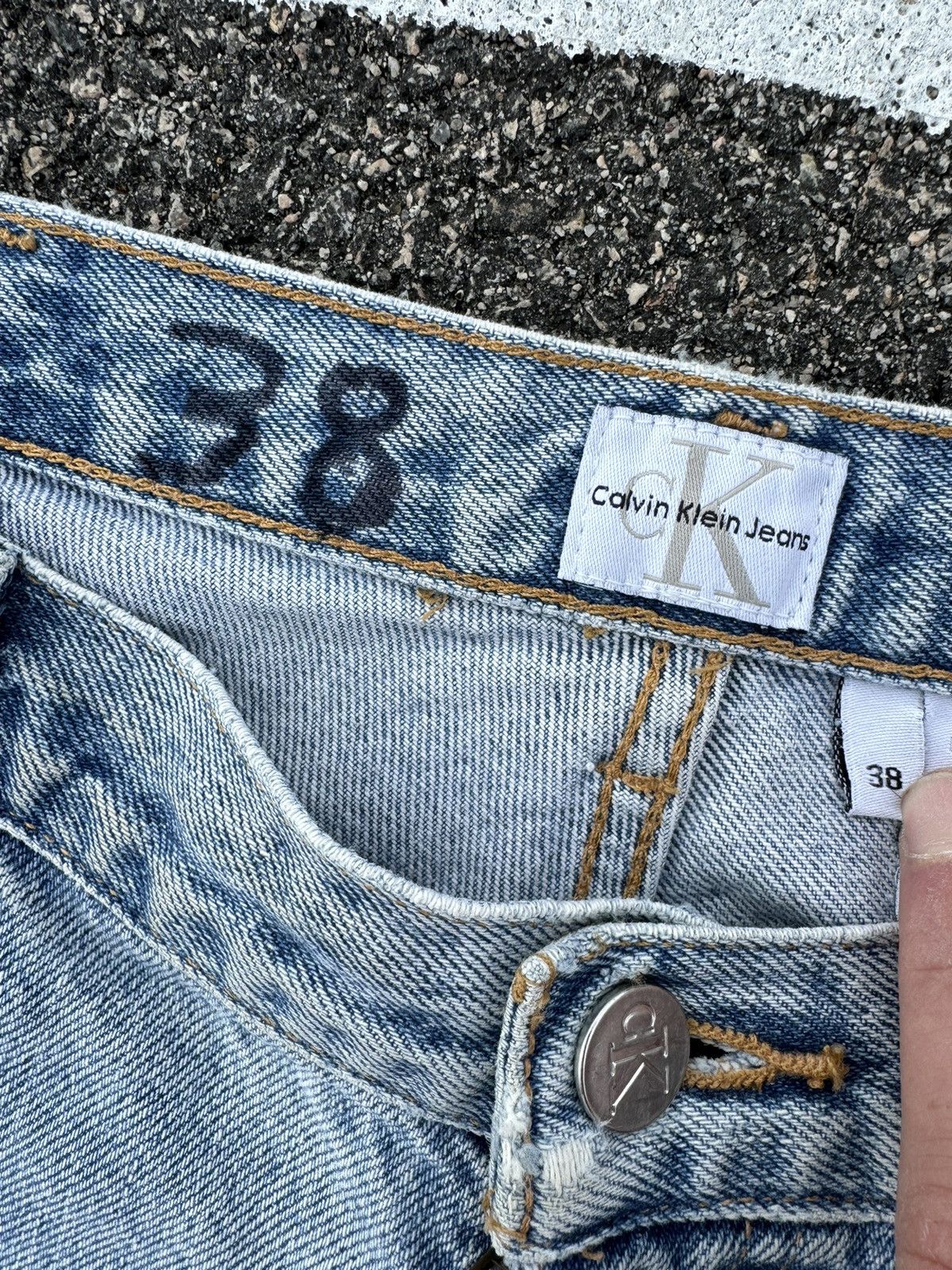 Calvin Klein × Vintage Vintage Calvin Klein Baggy Jeans Y2K Size US 38 / EU 54 - 9 Thumbnail