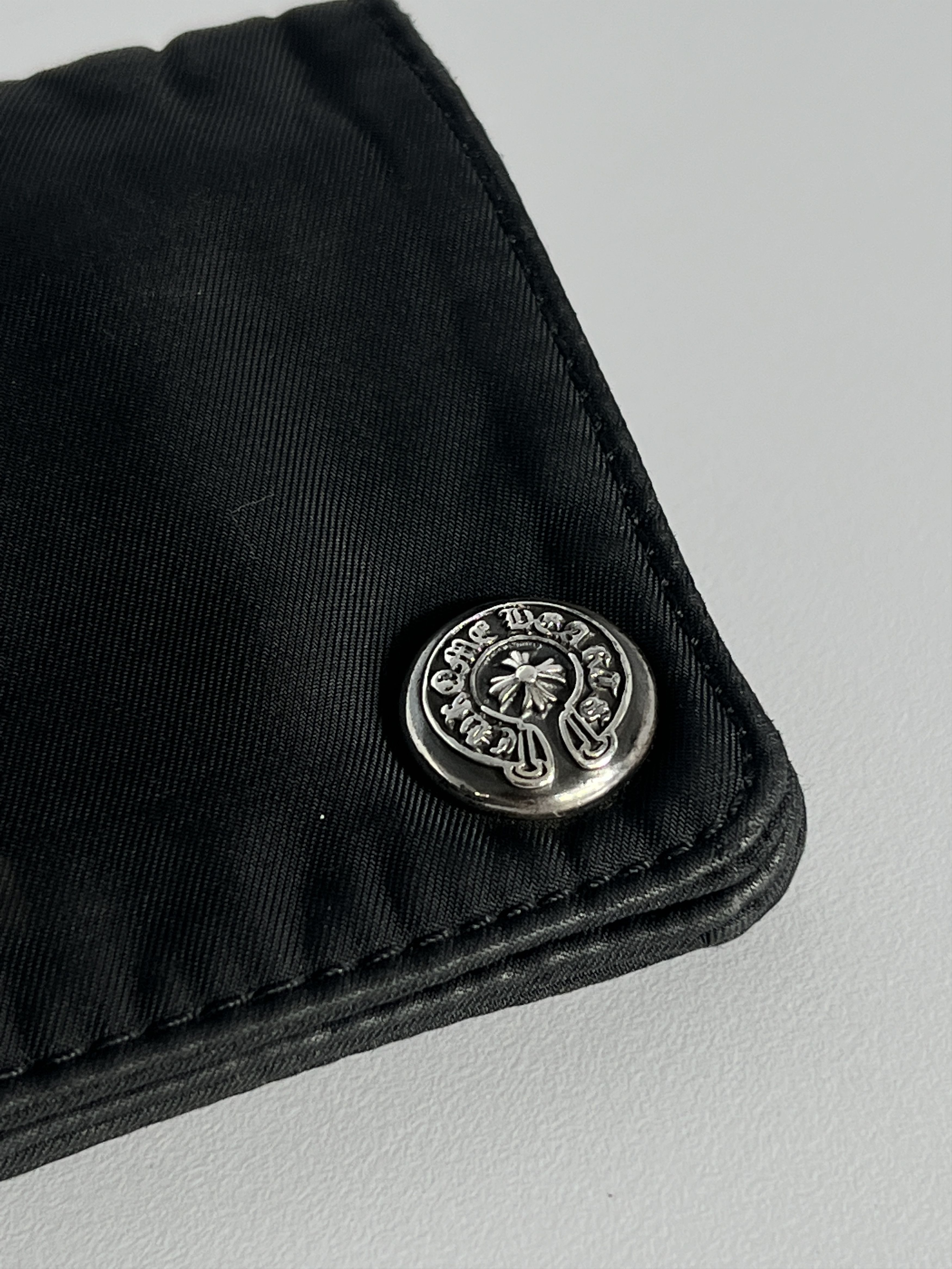 Chrome Hearts Chrome Hearts 1 Zip Nylon Snap Wallet Cross Button Black Size ONE SIZE - 2 Thumbnail