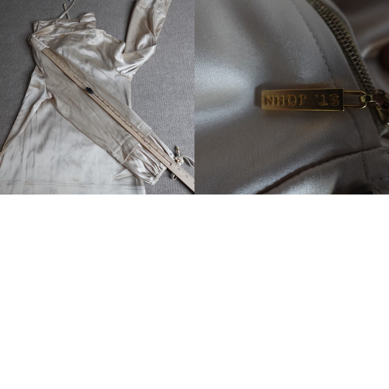 St. John St. John Womens Jacket Medium Beige Gold Solid Windberaker Size M / US 6-8 / IT 42-44 - 9 Thumbnail