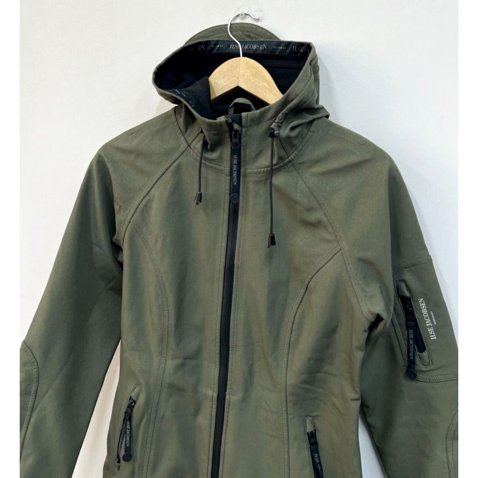 Ilse Jacobsen Ilse Jacobsen Raincoat Jacket Army Green Women's 34 Khaki Coat Raincoat Womens 34 Size XXS / US 00 / IT 34 - 2 Thumbnail