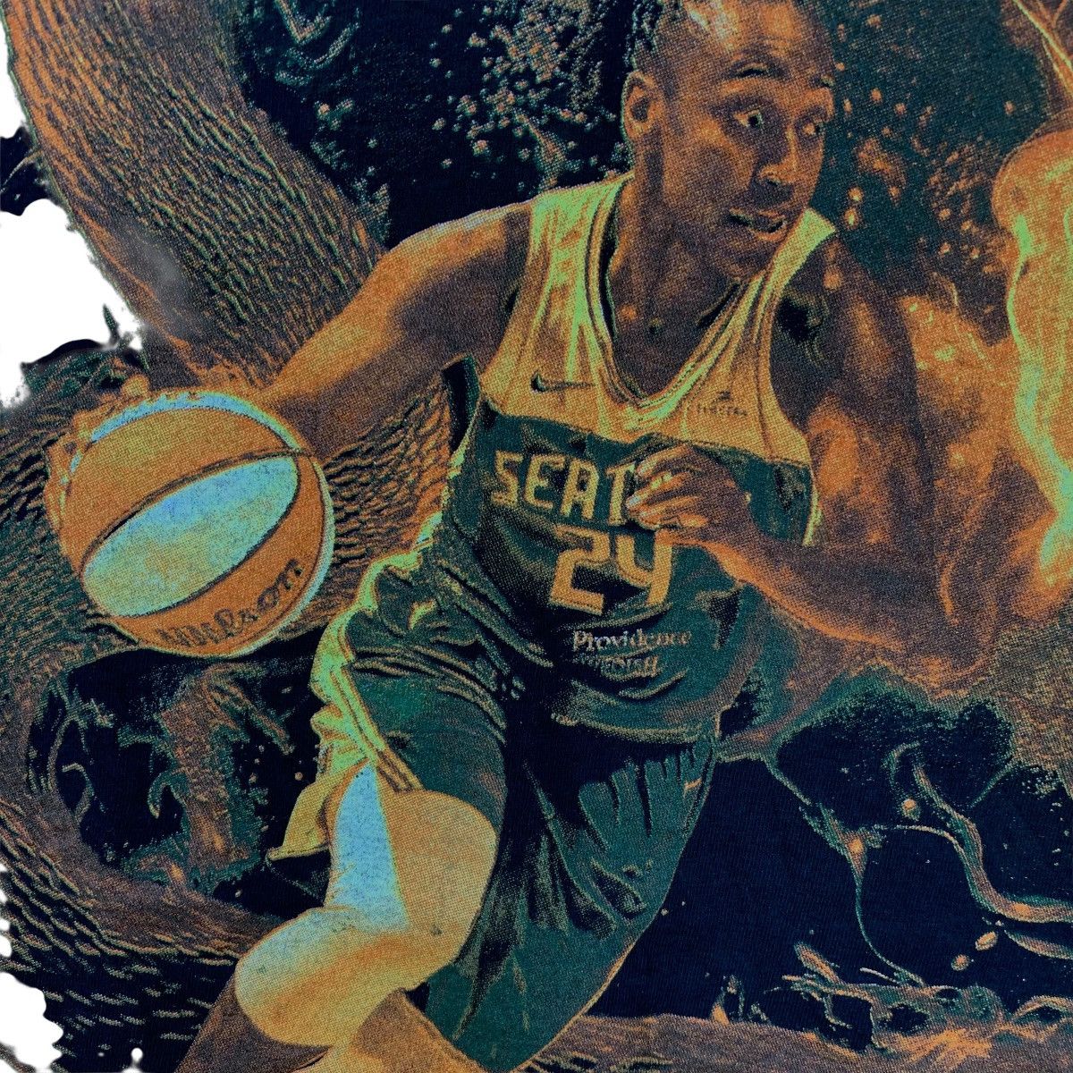 Other SEATTLE STORM JEWELL LOYD Gold Mamba WNBA Tee Shirt Top Size L / US 10 / IT 46 - 6 Thumbnail