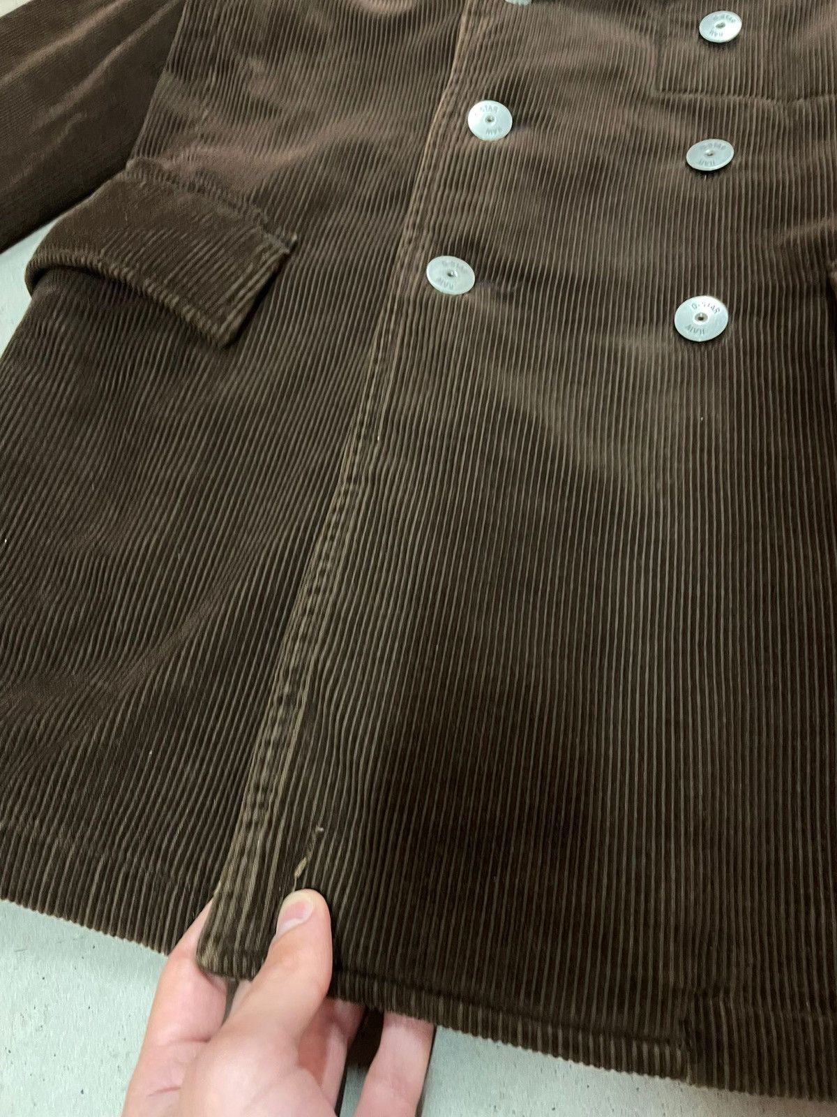 G-Star Rare Vintage G Star Corduroy P-Coat Jacket Size US XL / EU 56 / 4 - 5 Thumbnail
