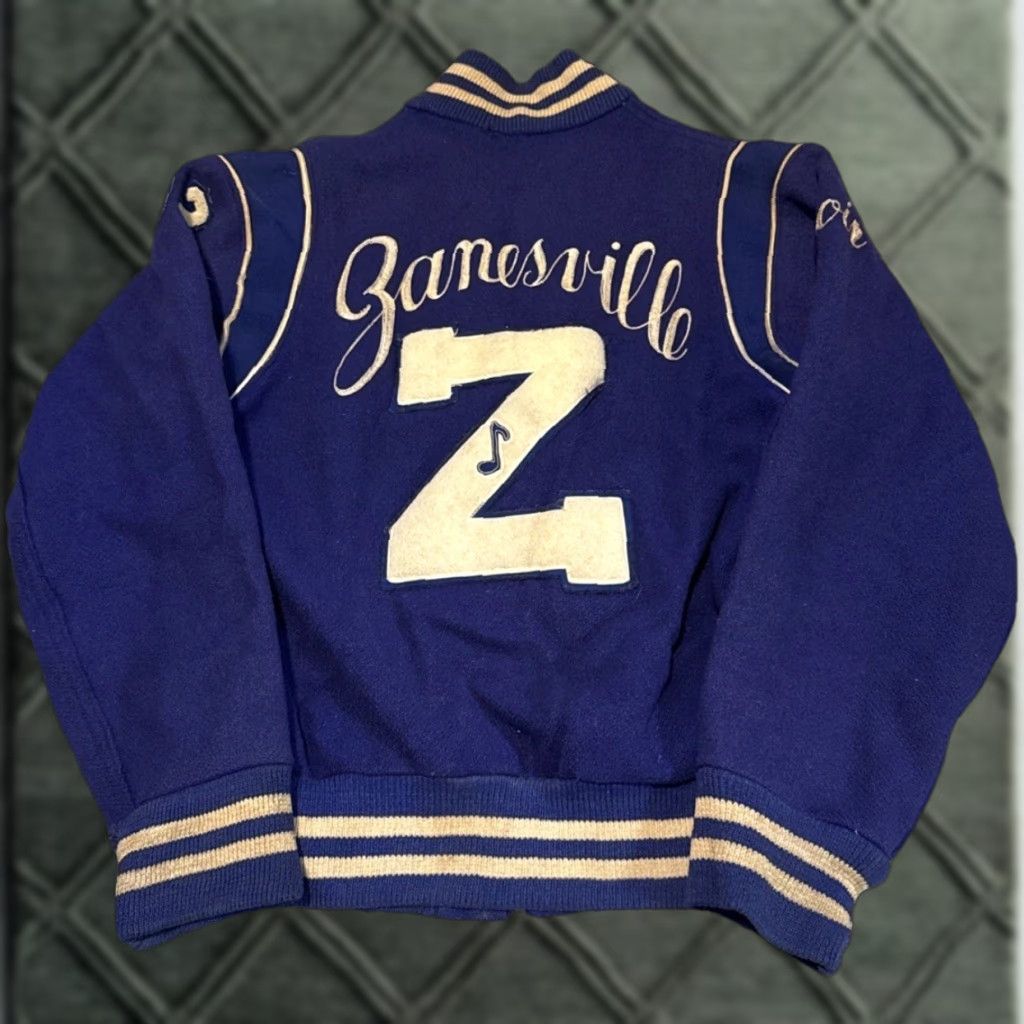 Vintage VINTAGE 1960s Varsity Jacket Wool Purple Zanesville Ohio Unbranded Unisex Adults M Size Letterman School Size US M / EU 48-50 / 2 - 1 Thumbnail