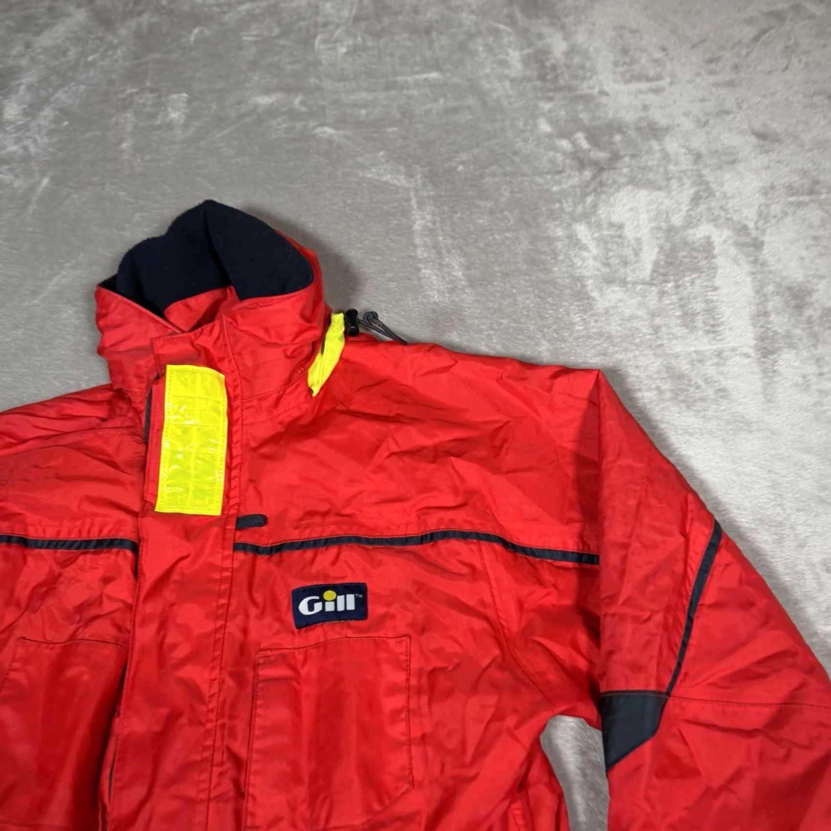 Vintage VINTAGE Gill Jacket Mens Small Red Zip Up Douglas Sail Fish Rain Hooded Outdoors Size US S / EU 44-46 / 1 - 5 Thumbnail
