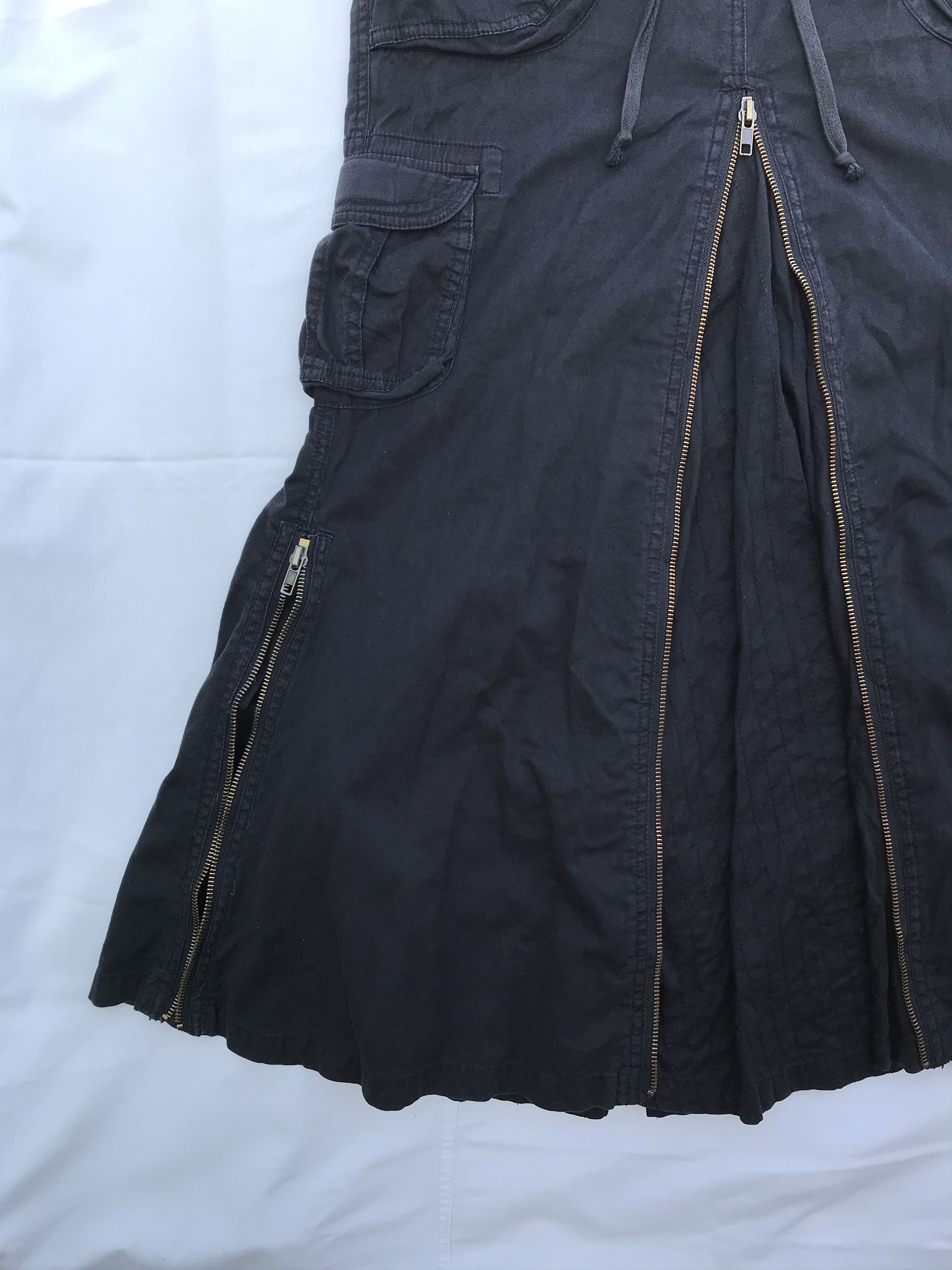 Le Grande Bleu (L.G.B.) Lein Multi Zip Cargo Skirts G.O.A style Size 30" / US 8 / IT 44 - 3 Thumbnail