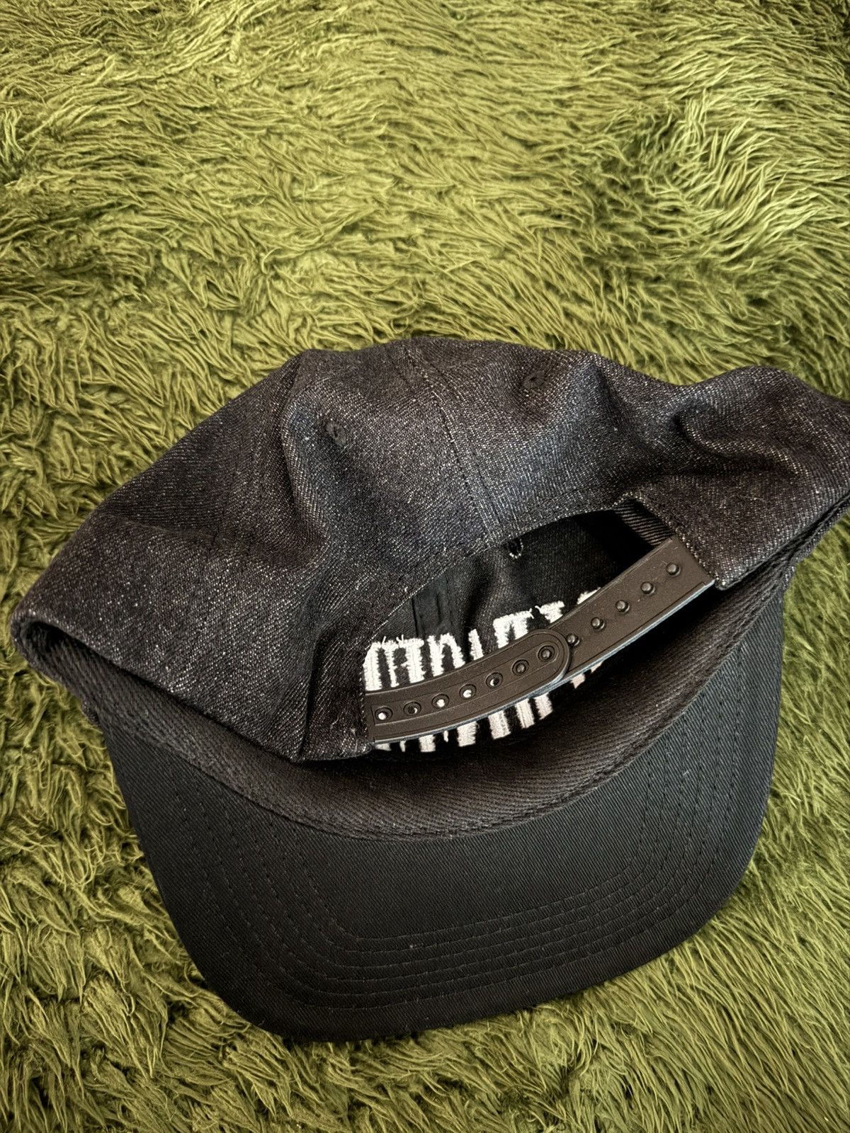 Pleasures Pleasures embroidery now logo stretch 6 Panel denim cap Size ONE SIZE - 7 Thumbnail