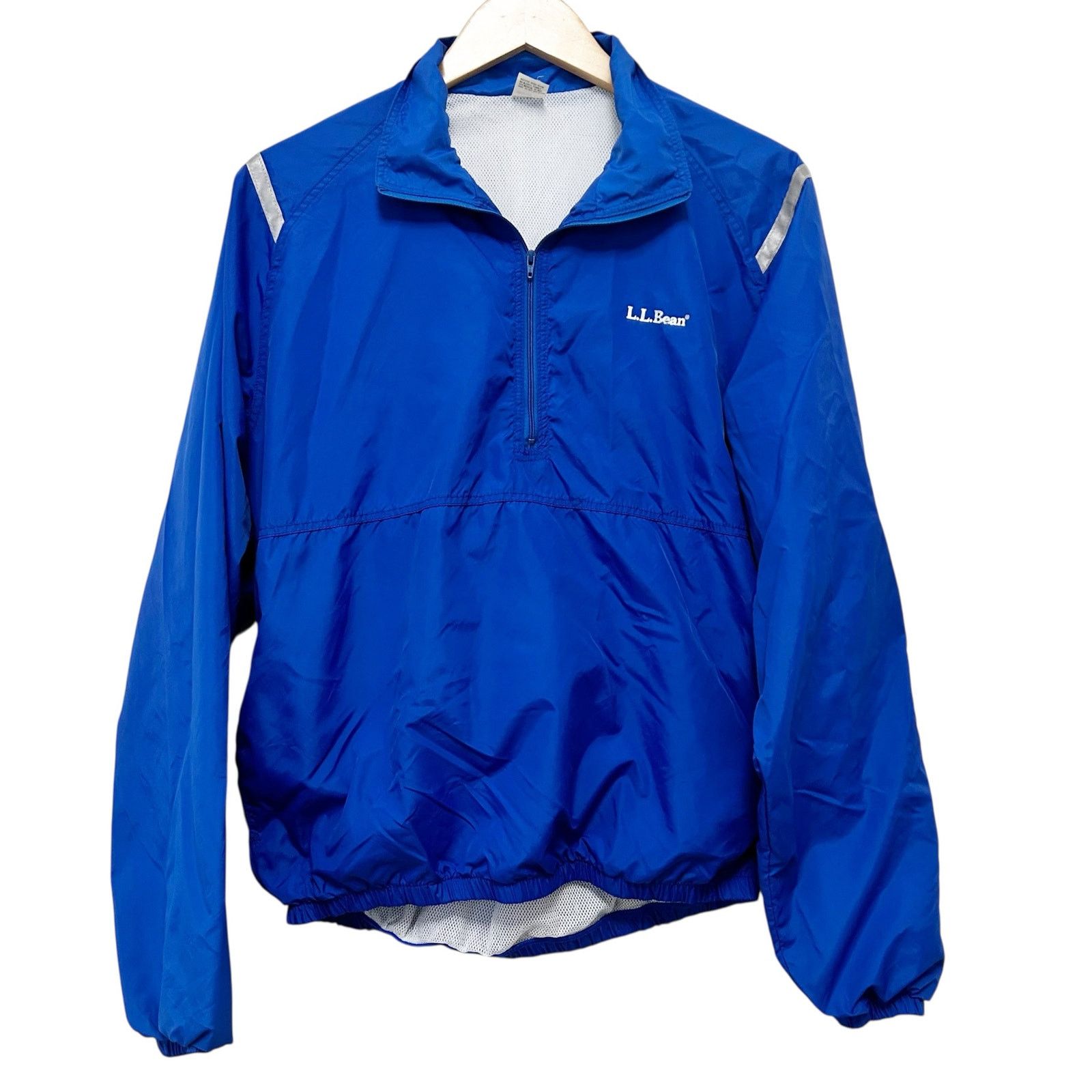 L.L. Bean Vintage LL Bean Blue Quarter Zip Windbreaker Sz M Size US M / EU 48-50 / 2 - 2 Thumbnail