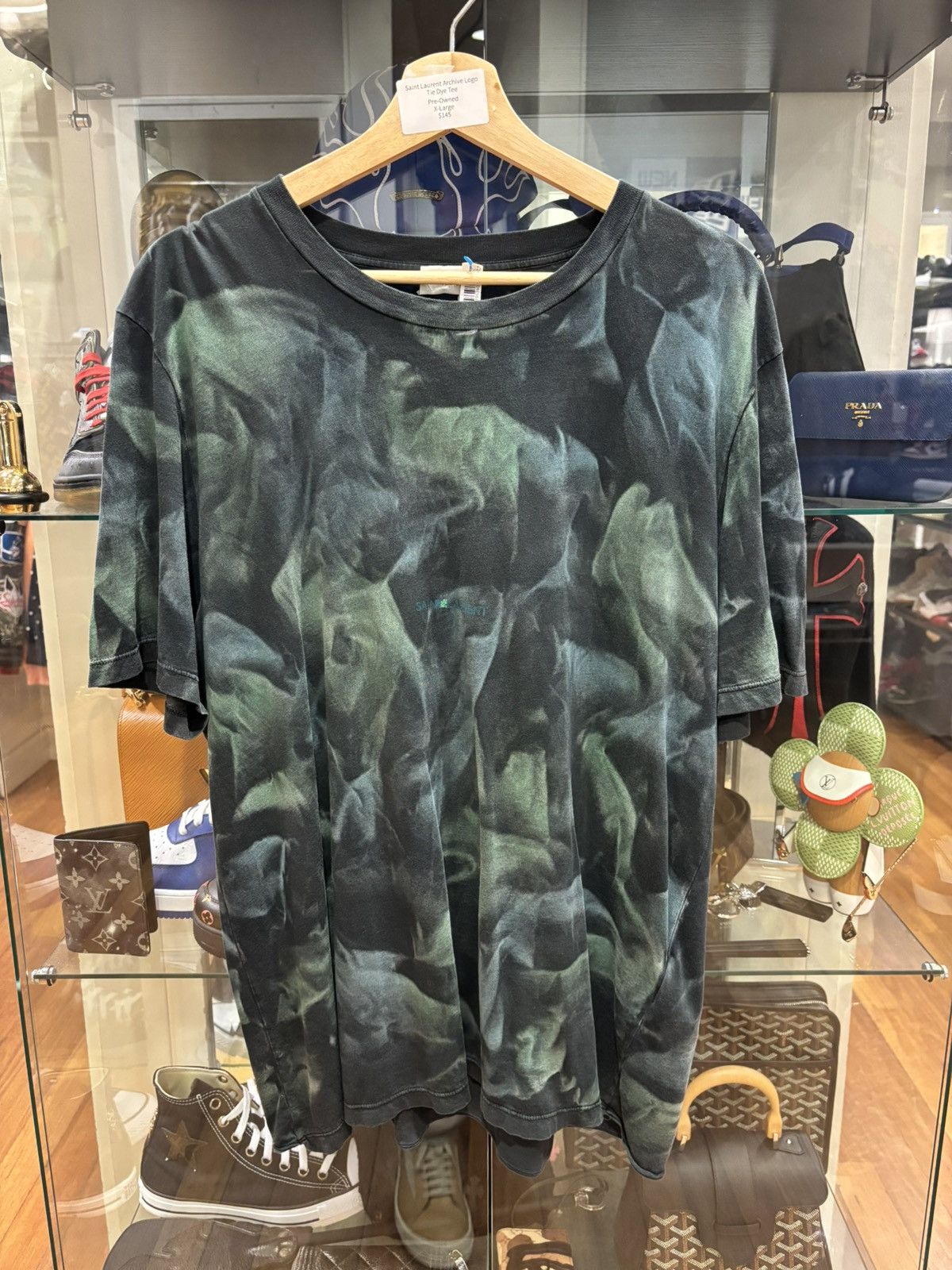 Saint Laurent Paris Archive Logo Tie Dye Tee