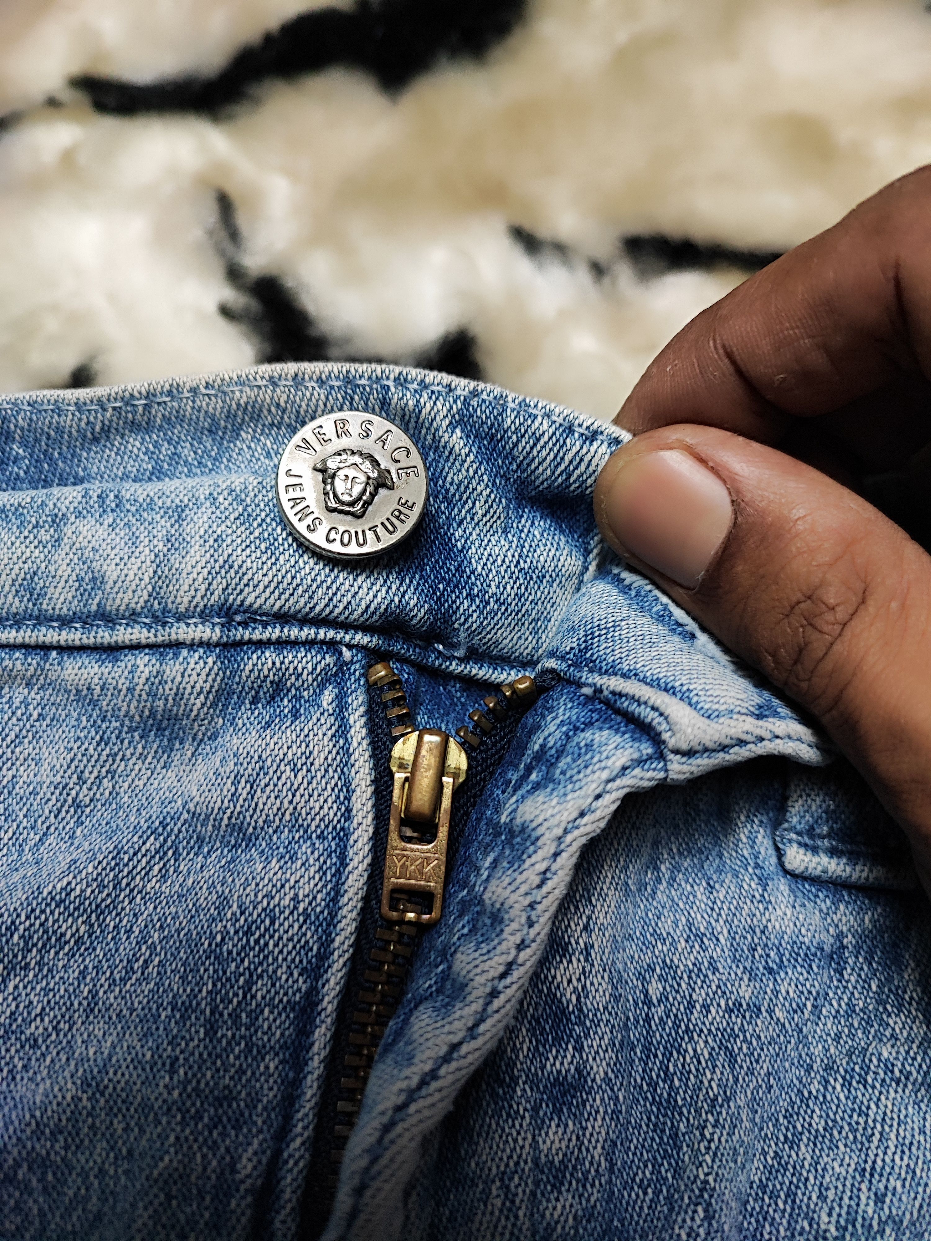 If Six Was Nine Denim Skirt Distress Versace Jeans Size 28" / US 6 / IT 42 - 6 Thumbnail