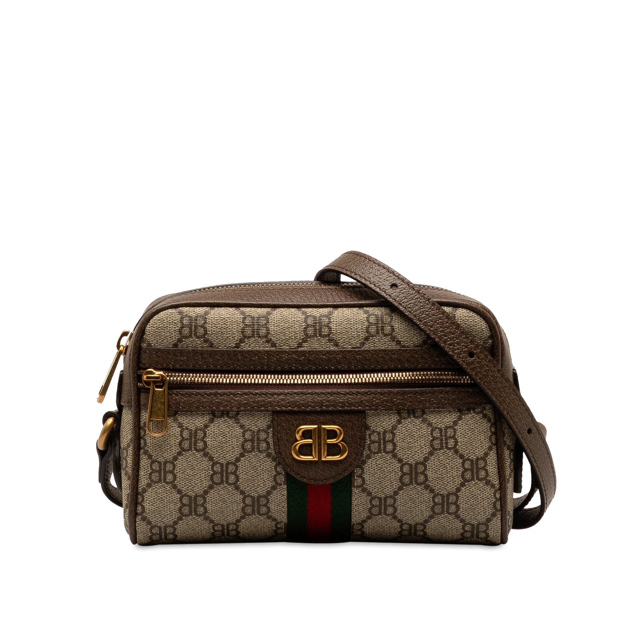 image of Balenciaga The Hacker Project Mini Bb Supreme Camera Bag in Brown, Women's