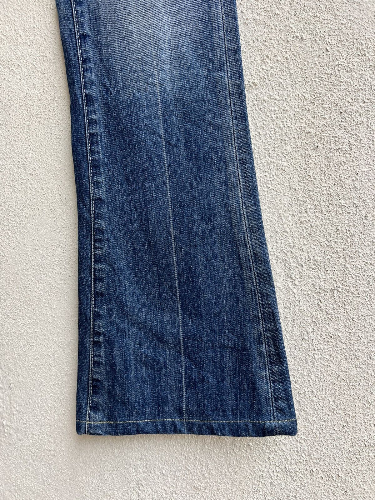 Fragment Design Vintage Vanquish Gold Fade Muddy Blue Denim Flare Jeans Size US 29 - 12 Thumbnail