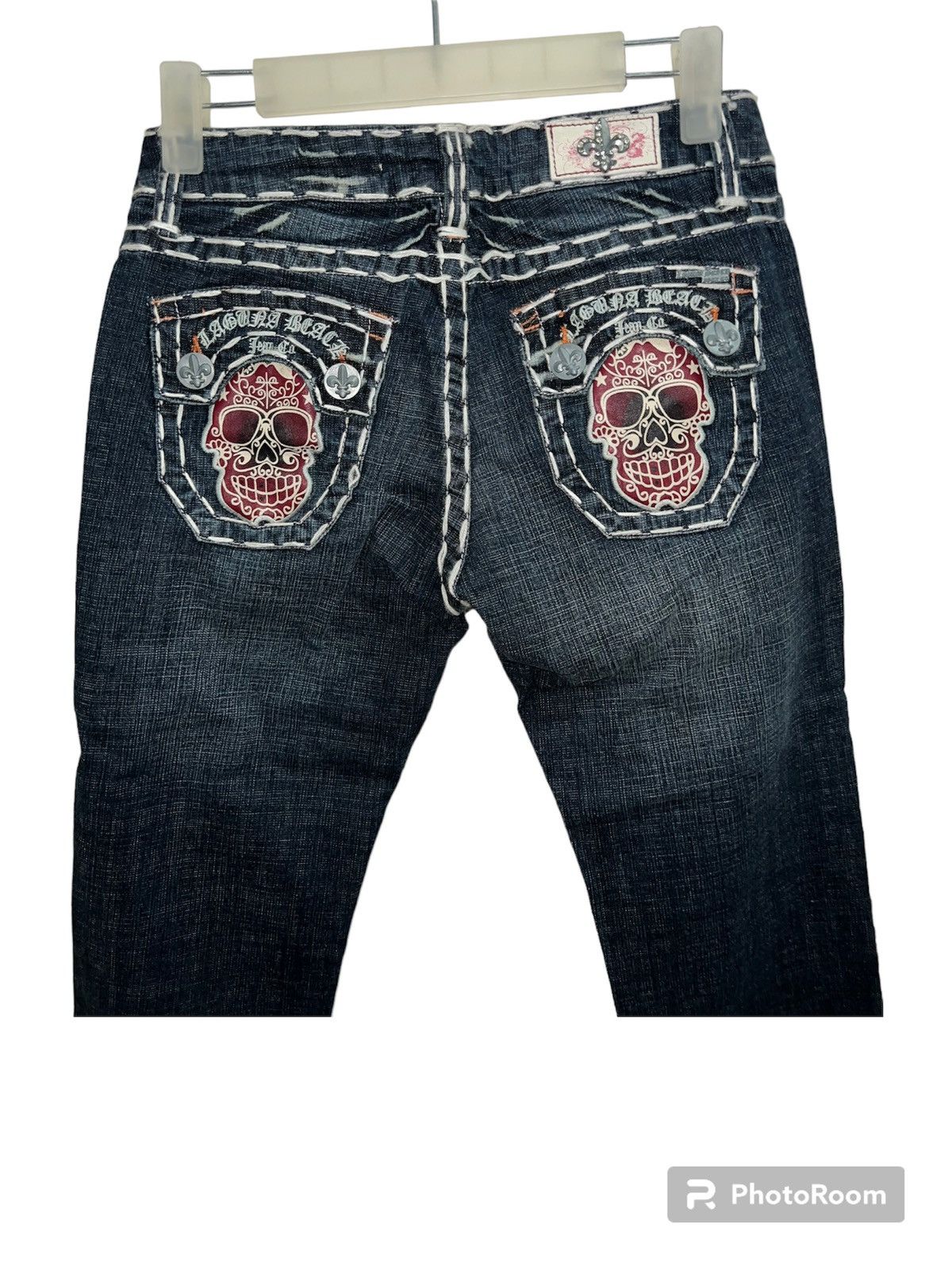 Miss Me LAGUNA BEACH skull slim jeans☠️ Size 27" / US 4 / IT 40 - 4 Thumbnail