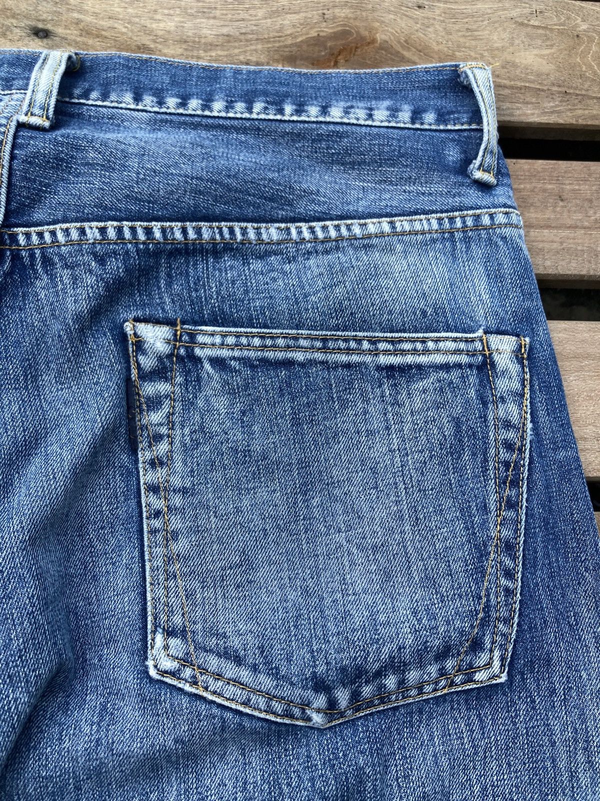 Yohji Yamamoto Yohji Yamamoto Blue Faded Hige Selvedge Denim Jeans Size US 32 / EU 48 - 17 Thumbnail