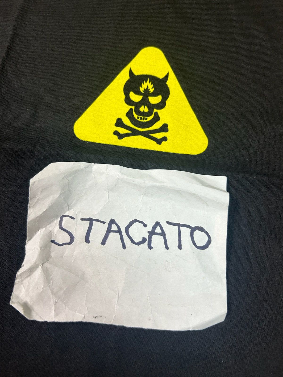 Gnarcotic × Rap Tees Gnarcotic Lil Gnar Skull Cross Bones Warning Sign Tee Black Size US S / EU 44-46 / 1 - 3 Thumbnail