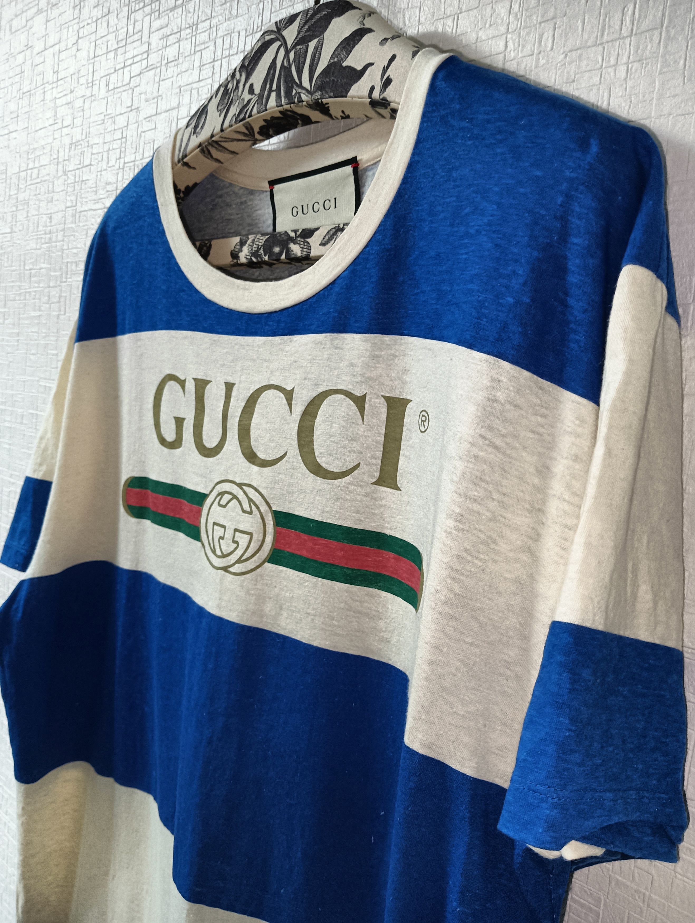 Gucci Block Stripe Logo Tee Size US S / EU 44-46 / 1 - 2 Thumbnail