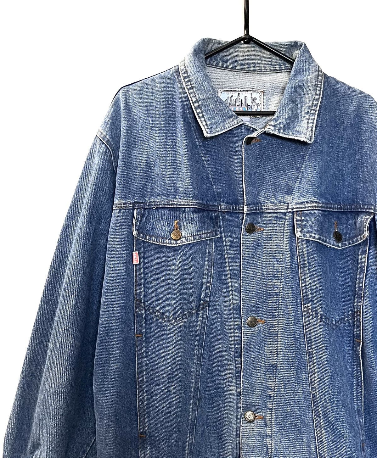 Vintage 🔥VINTAGE 1990S DENIM JACKET MADE IN ITALY Size US L / EU 52-54 / 3 - 3 Thumbnail