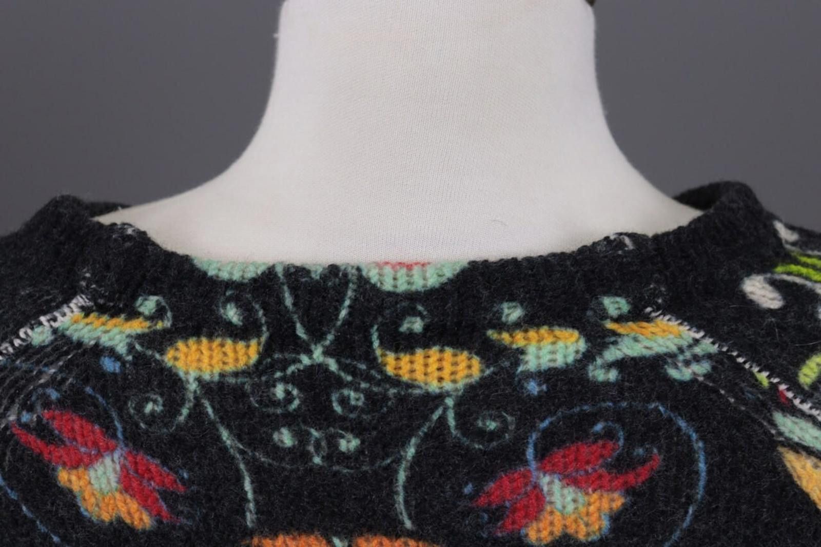 Designer Princess Goes Hollywood Gray Floral Sweater Size 36 / M Size M / US 6-8 / IT 42-44 - 12 Thumbnail
