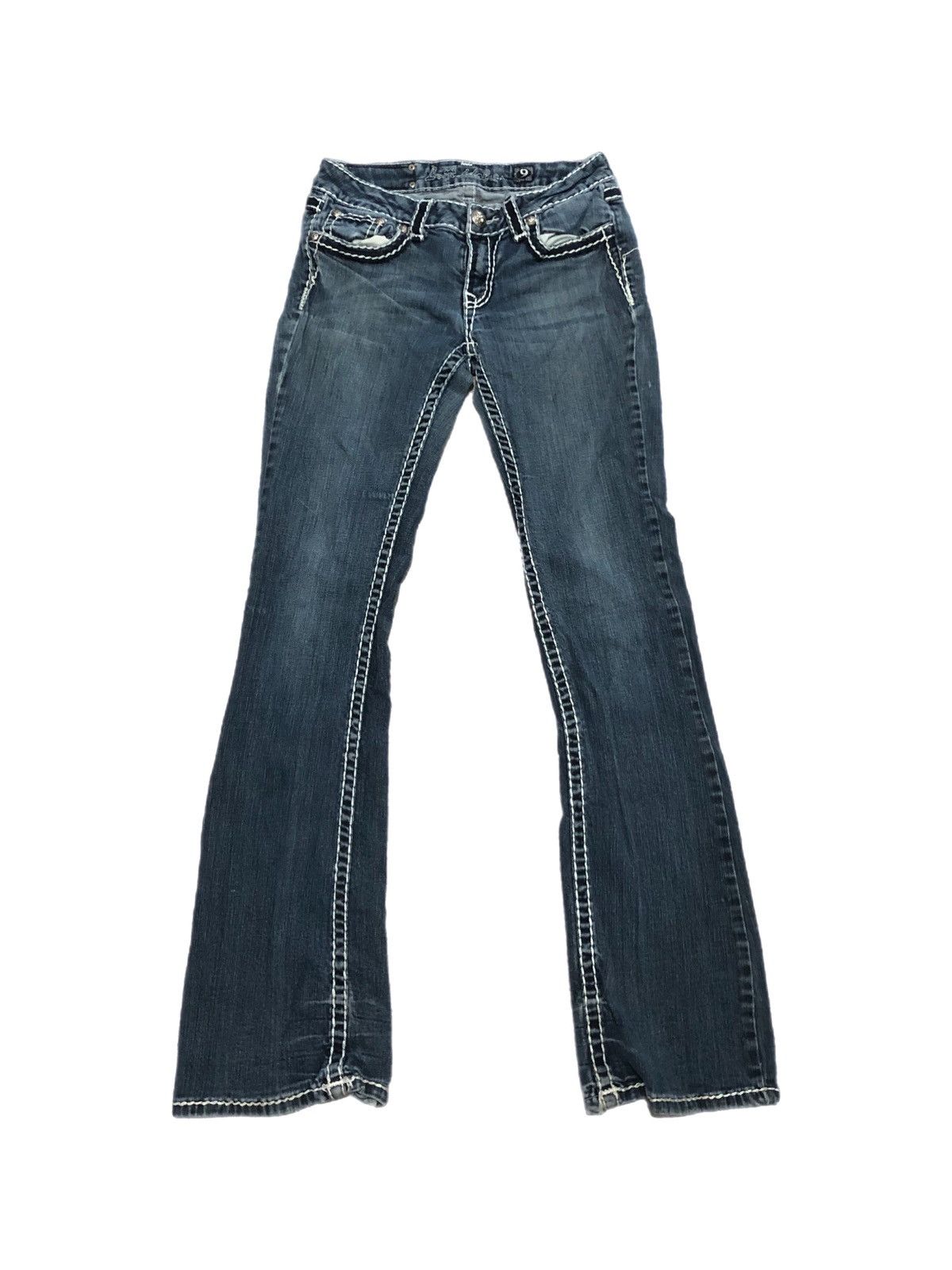 Vintage Vtg Y2K LA idol Embroidered Jeans Size 28" / US 6 / IT 42 - 2 Thumbnail