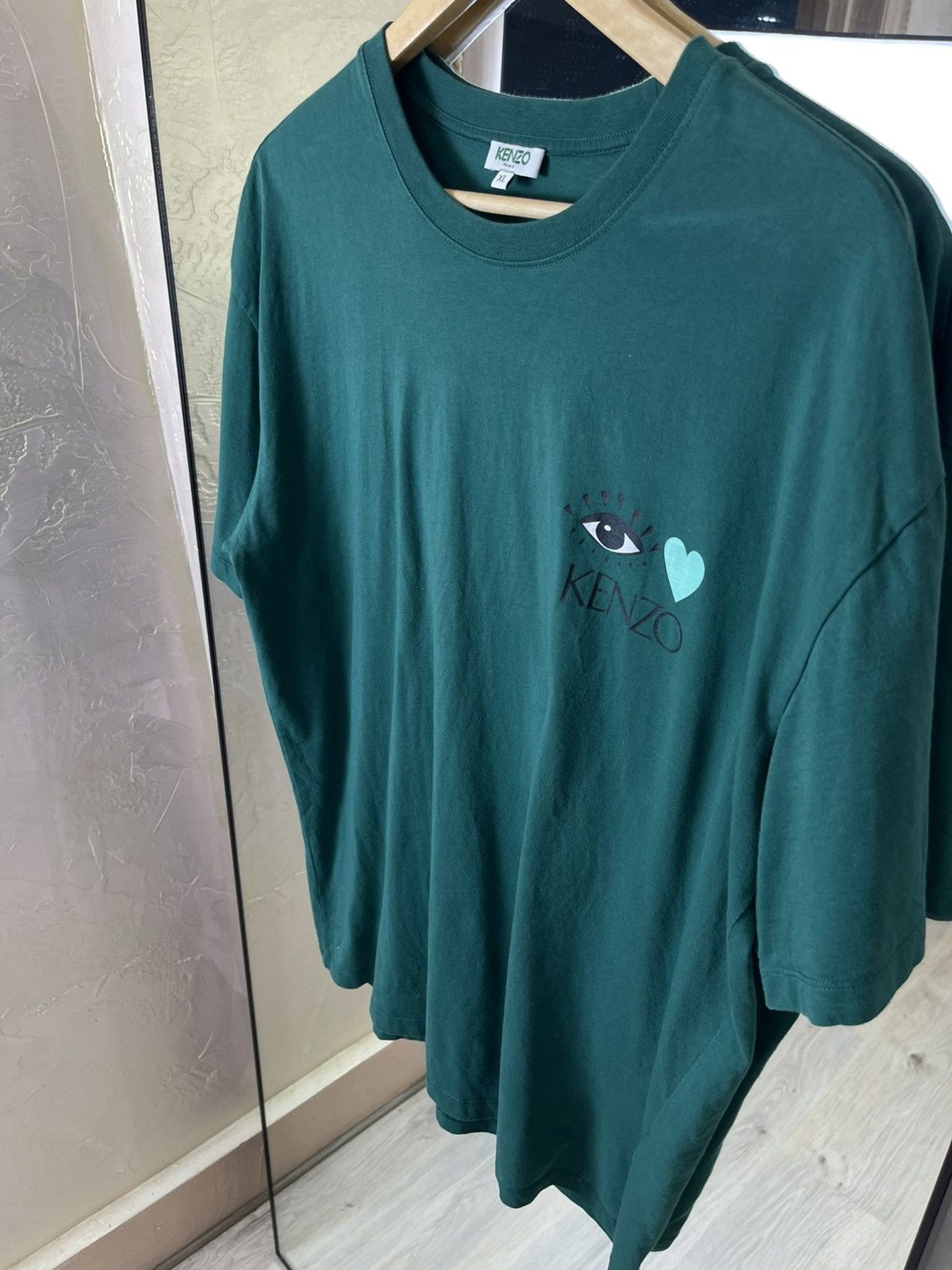 Kenzo Kenzo Paris "Eye & Heart" Graphic Cotton Tee in Teal Green Size US XL / EU 56 / 4 - 4 Thumbnail