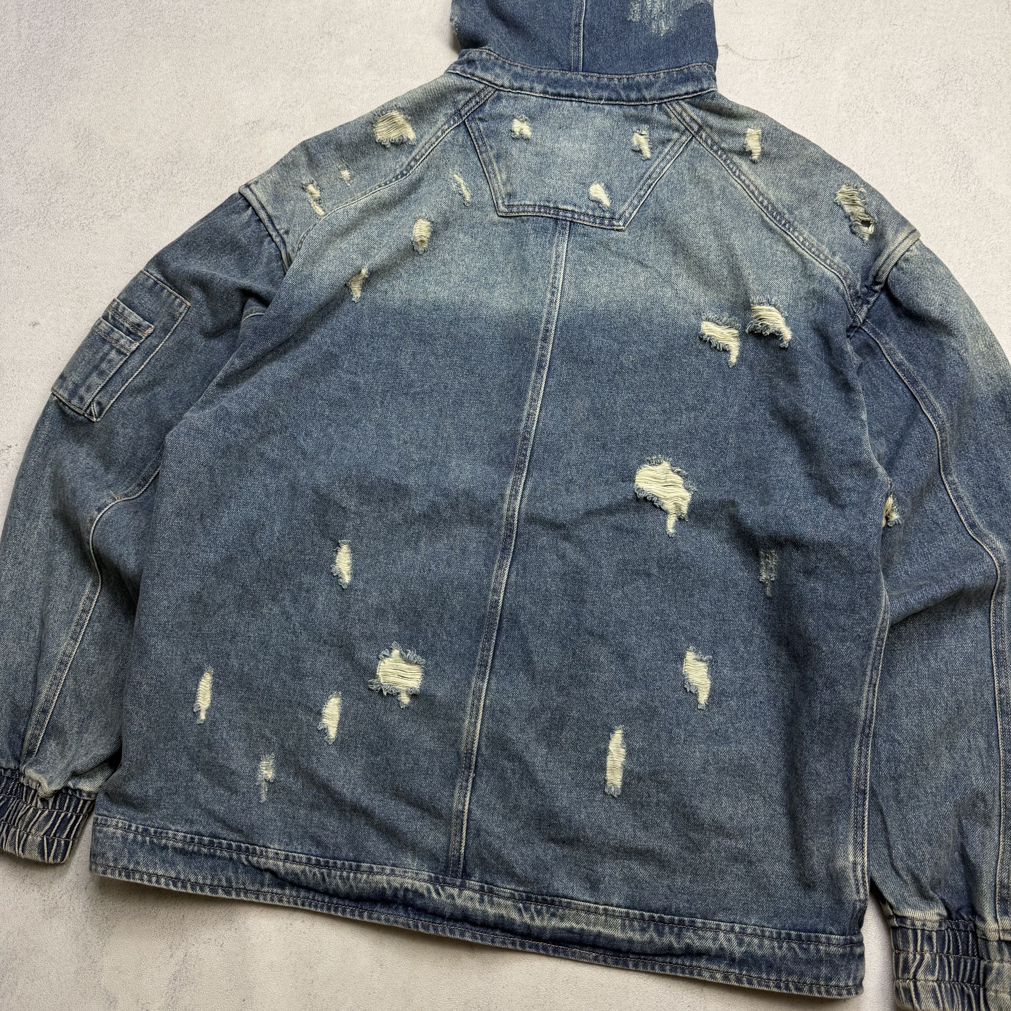 Juun.J Juun.J Distressed Denim Jacket Size US M / EU 48-50 / 2 - 6 Thumbnail