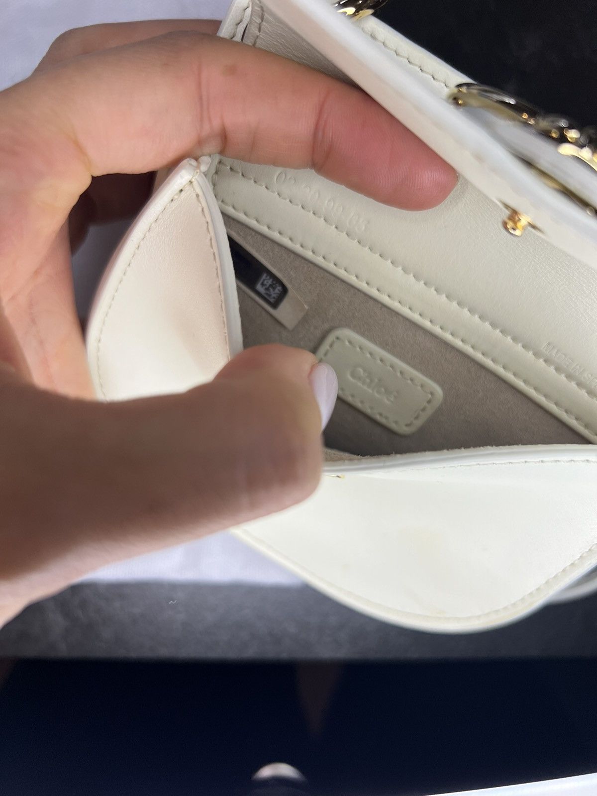Chloe Chloé Mini Tess Bag White Leather – Brand New with Full Set Size ONE SIZE - 5 Thumbnail