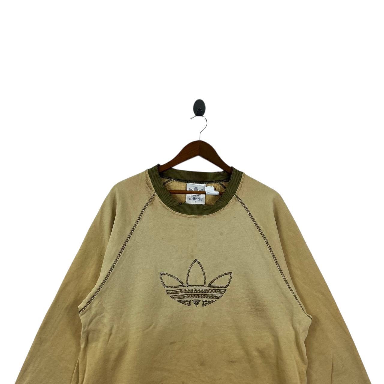 Adidas Vintage ADIDAS ORIGINALS TREFOIL Distress Thrashed Sweatshir Size US XXL / EU 58 / 5 - 2 Thumbnail