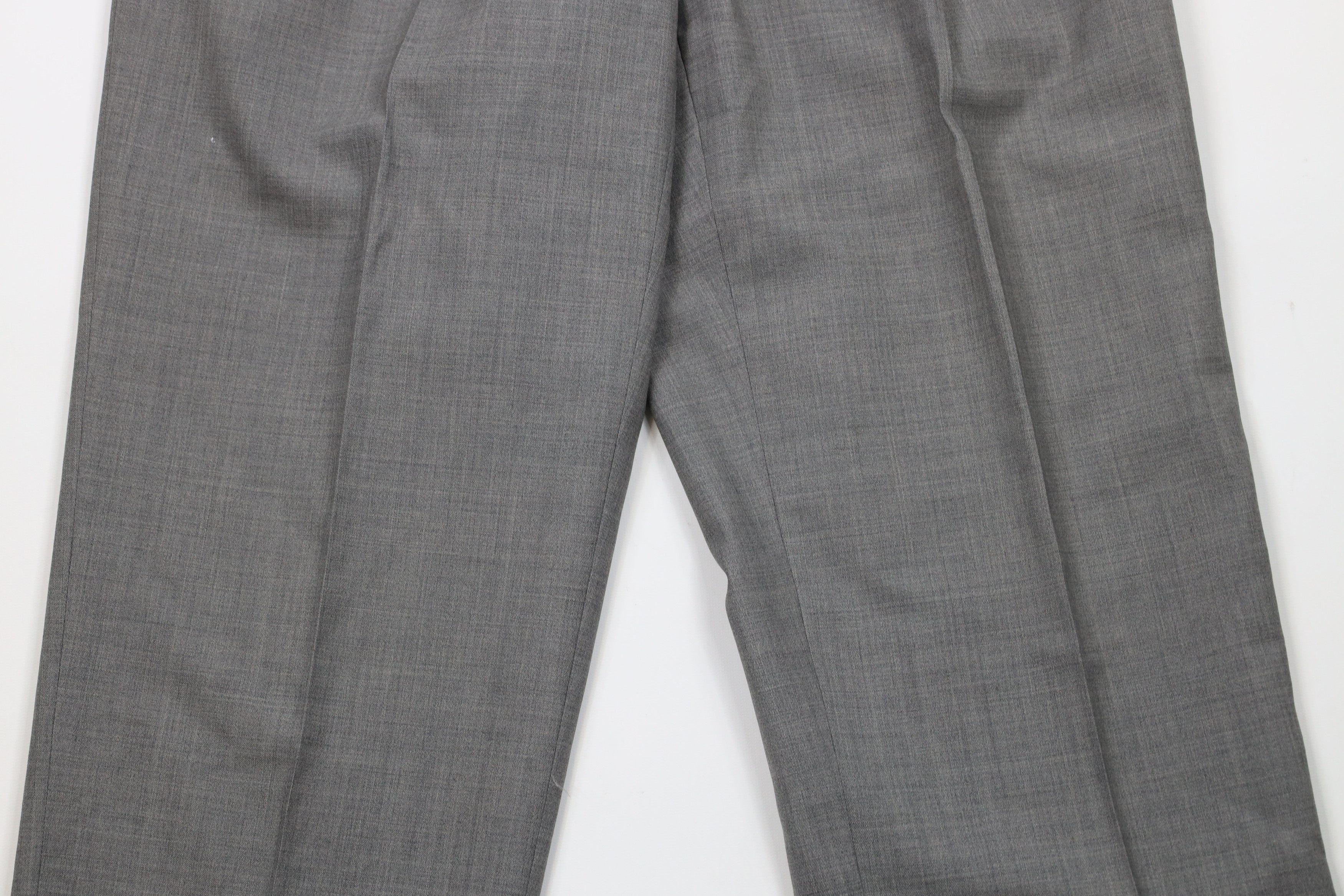 Ralph Lauren × Vintage Vintage Ralph Lauren Wool Cuffed Wide Leg Chino Pants Gray Size US 34 / EU 50 - 3 Thumbnail