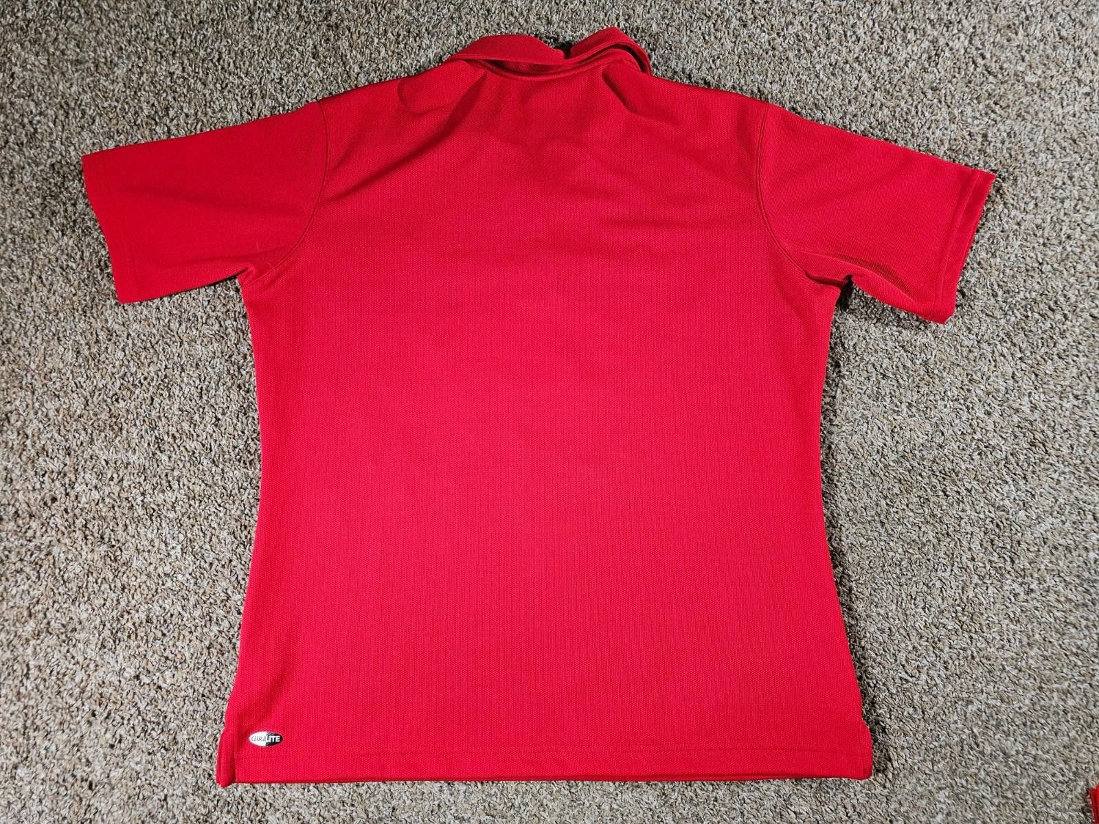Adidas Adidas Wisconsin Badgers Hockey Red Polo Large Vintage Size ONE SIZE - 6 Thumbnail