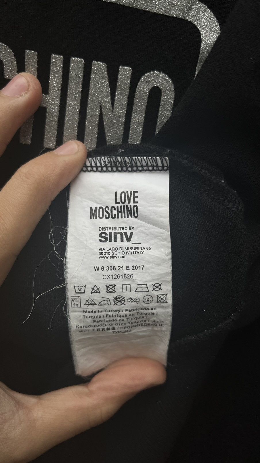 Love Moschino Love Moschino Glitter Box Logo Heart Sweatshirt Size S / US 4 / IT 40 - 4 Thumbnail