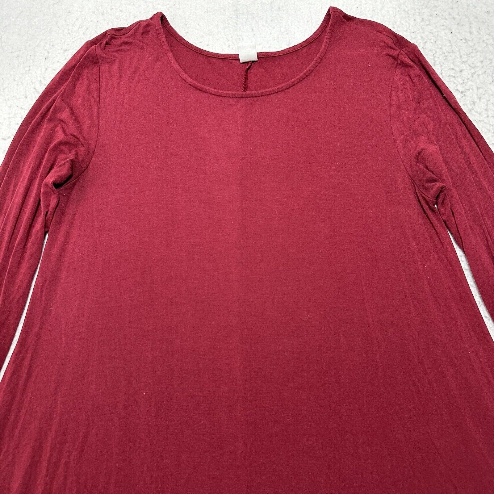 Old Navy Old Navy Large A-Line Burgundy Red Pullover Dress Stretch Size L / US 10 / IT 46 - 2 Thumbnail