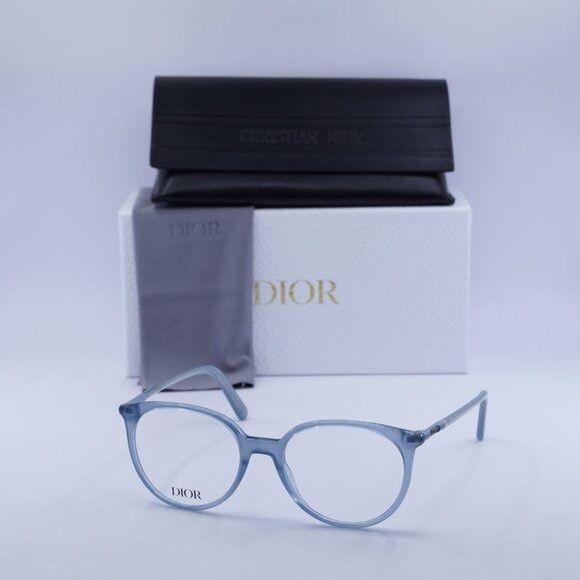 Dior 🕶️ New Dior MINI CD O B1I 3000 Eyeglasses - Shiny Blue Size ONE SIZE - 10 Thumbnail