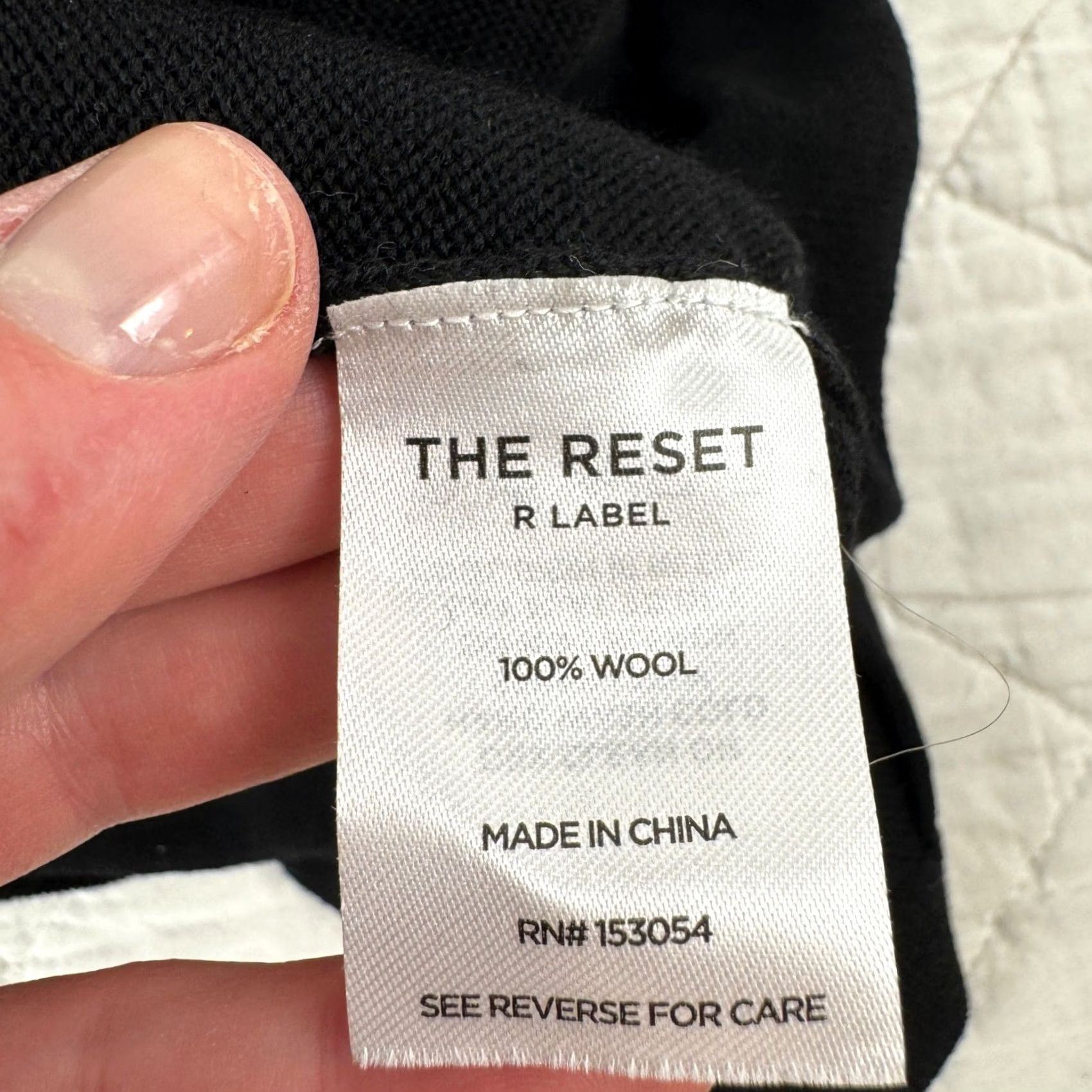 Vintage The Reset Wool V-Neck Pullover Shoulder Relaxed Fit Womens XL Black Sweater Size XL / US 12-14 / IT 48-50 - 4 Thumbnail