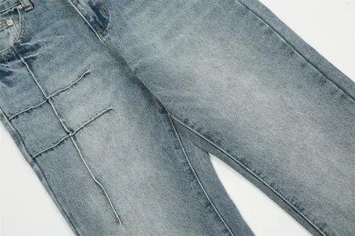 Jean Punk street washed stitched bootcut jeans y2k Size US 32 / EU 48 - 6 Thumbnail