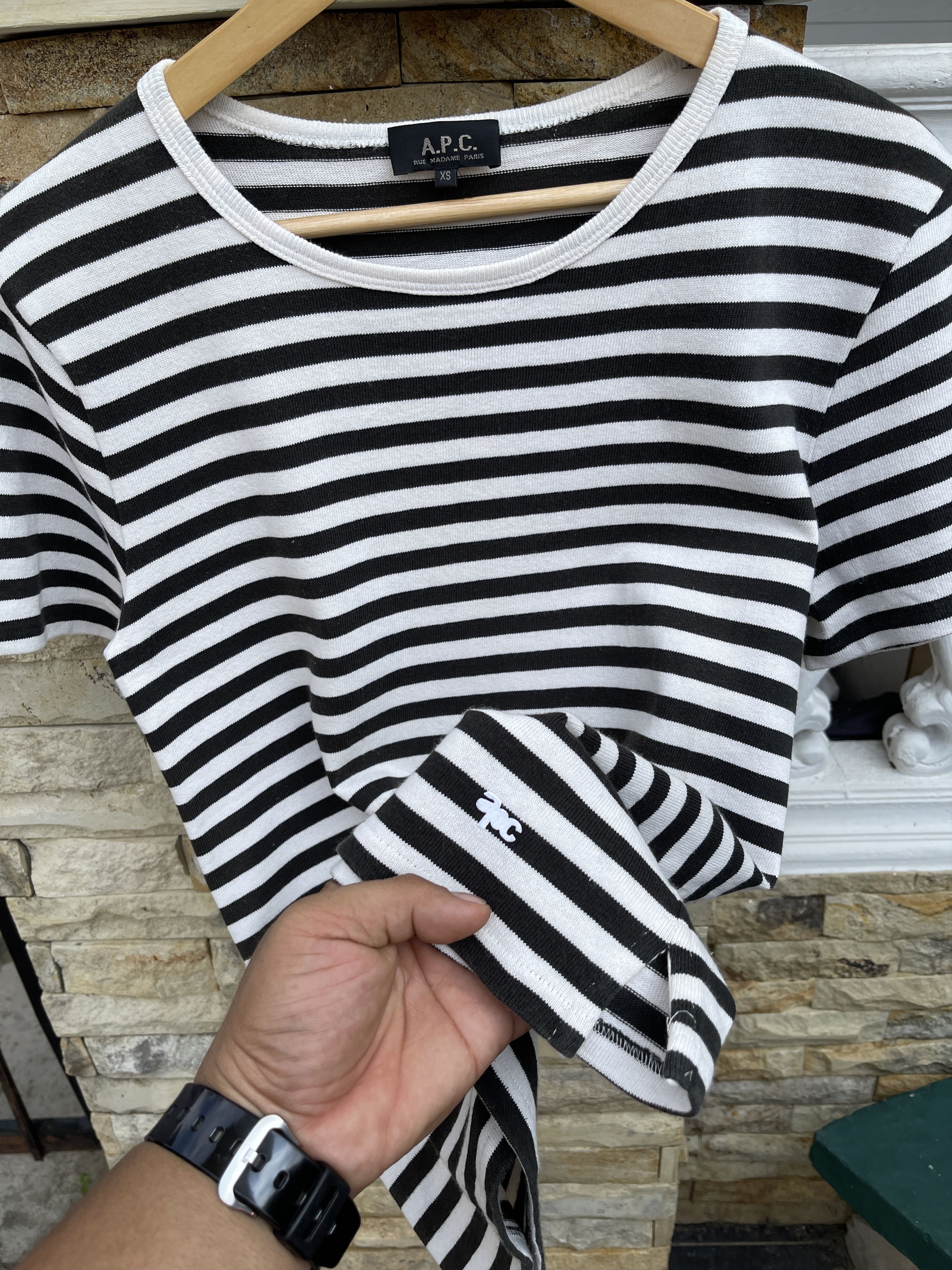 A.P.C. Rare‼️Vintage APC Striped T Shirt Size US XS / EU 42 / 0 - 4 Thumbnail