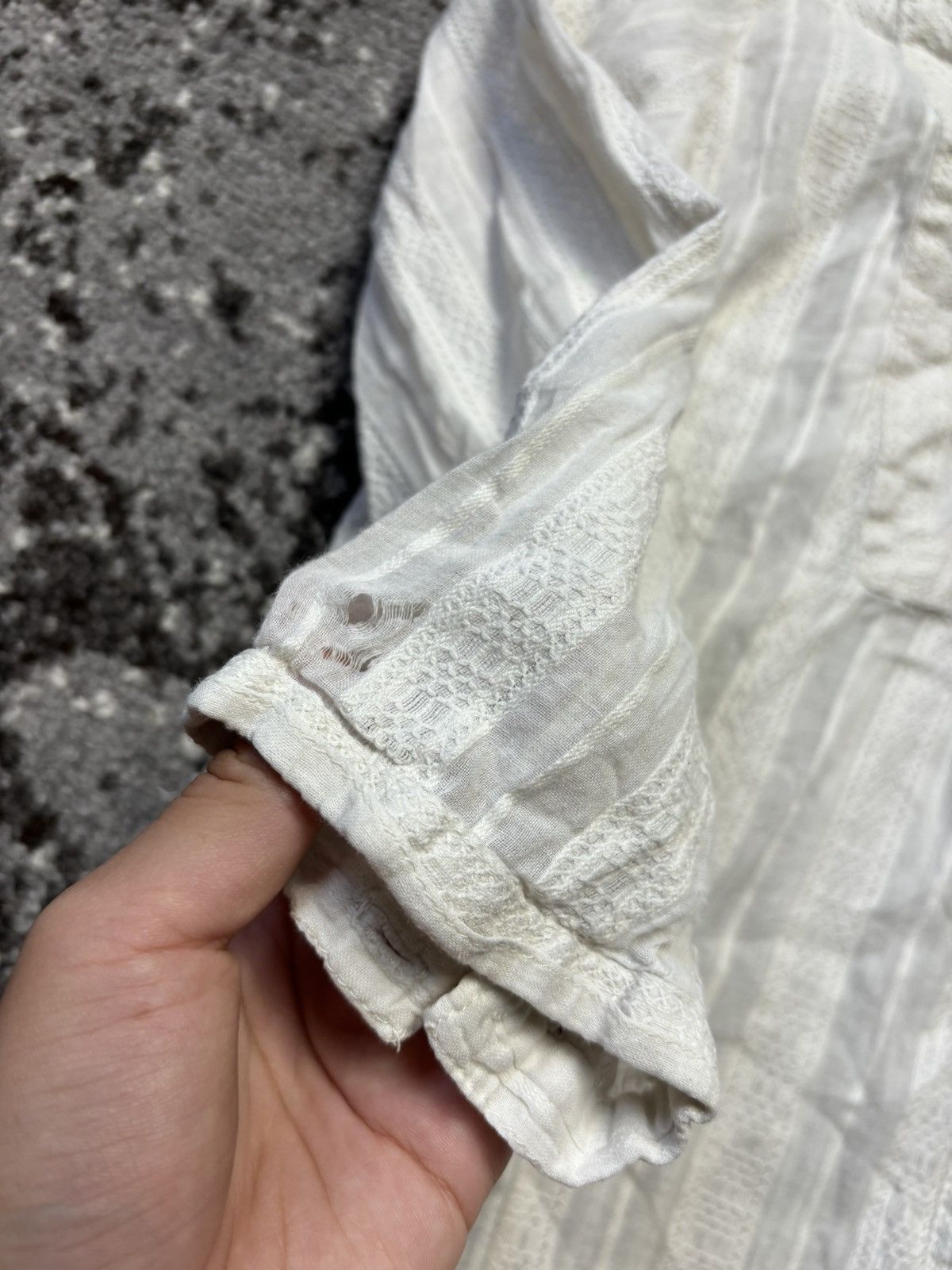 Designer × River Island × Vintage Vintage River Island antique cotton embroidered white blouse Size L / US 10 / IT 46 - 4 Thumbnail