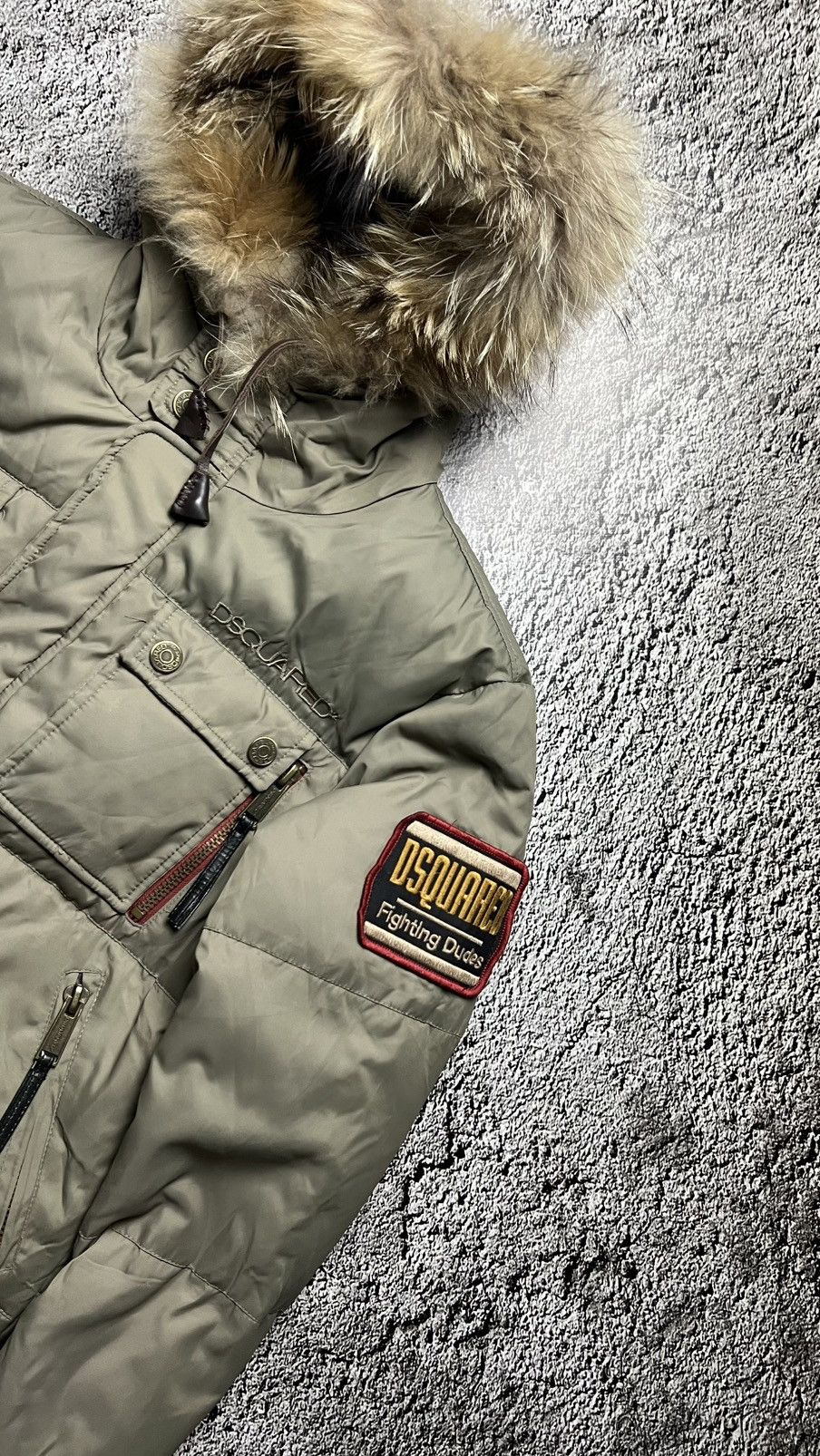 Dsquared2 Dsquared2 fighting dudes down jacket MA1 style fur bomber Size M / US 6-8 / IT 42-44 - 2 Thumbnail
