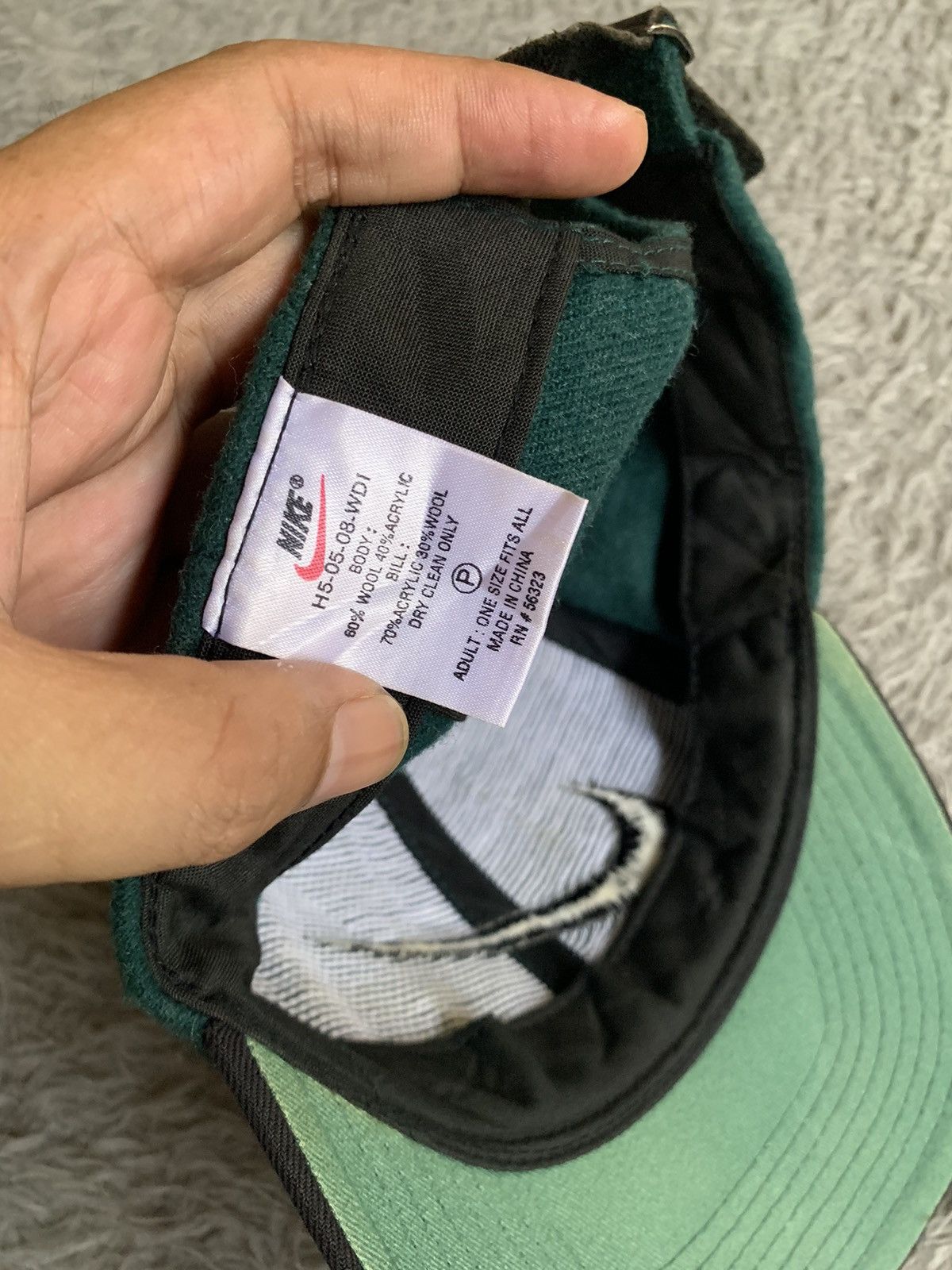 Nike Vintage 90s Nike Two tone Wool cap Hat Size ONE SIZE - 4 Thumbnail