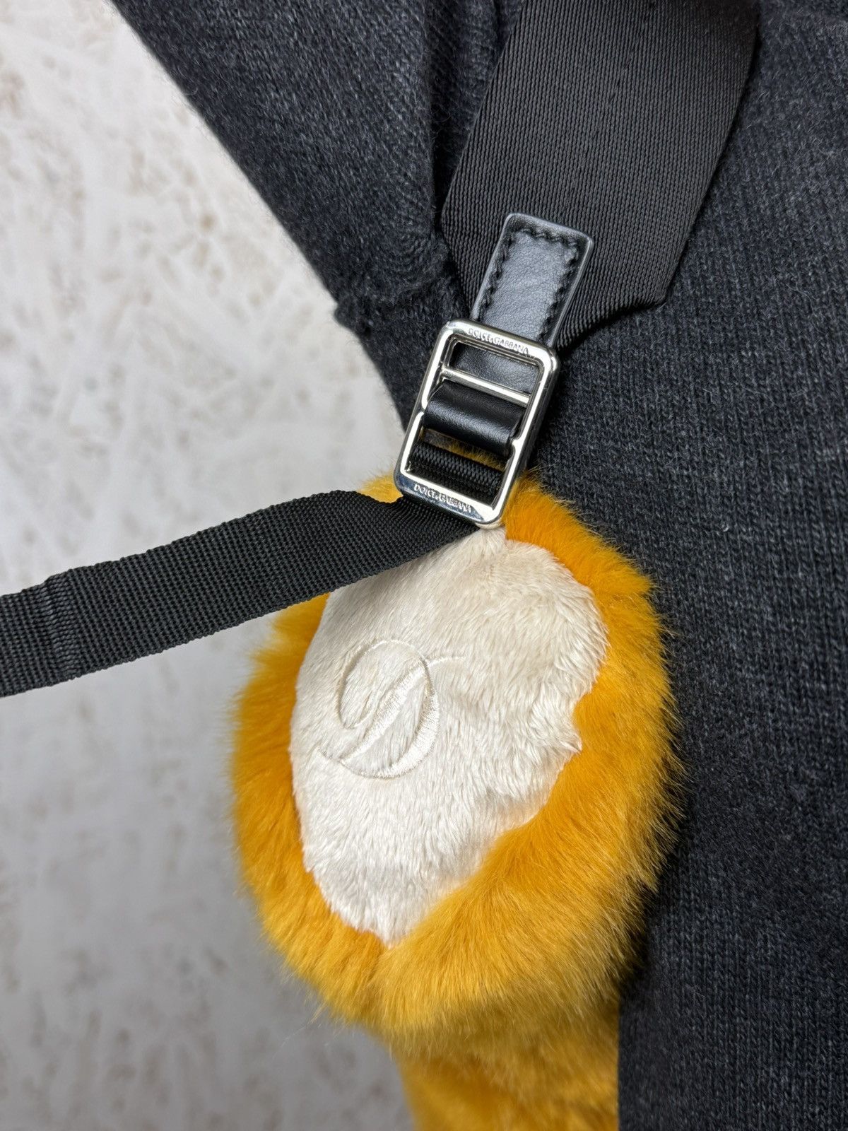 Dolce & Gabbana Dolce & Gabbana Faux Fur Teddy Bear Animal Backpack Orange Size ONE SIZE - 7 Thumbnail