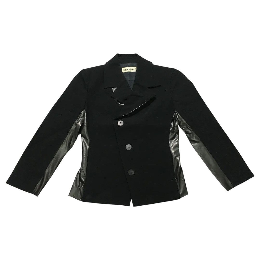 Issey Miyake 🔥 Archived Rare Vintage Issey Miyake Blazer Black Leather Size US M / EU 48-50 / 2 - 1 Thumbnail