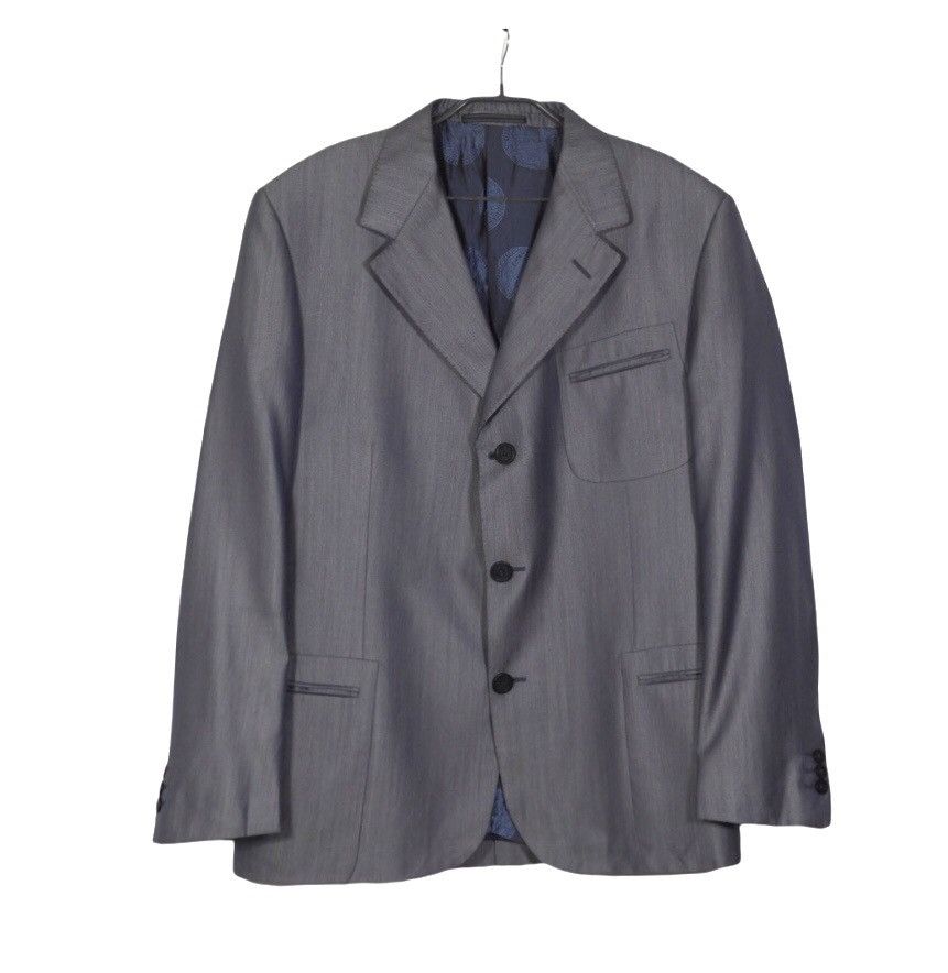 Versace Gianni Versace Silk Blazer Men's Sz 54 Gray Size 54R - 1 Thumbnail