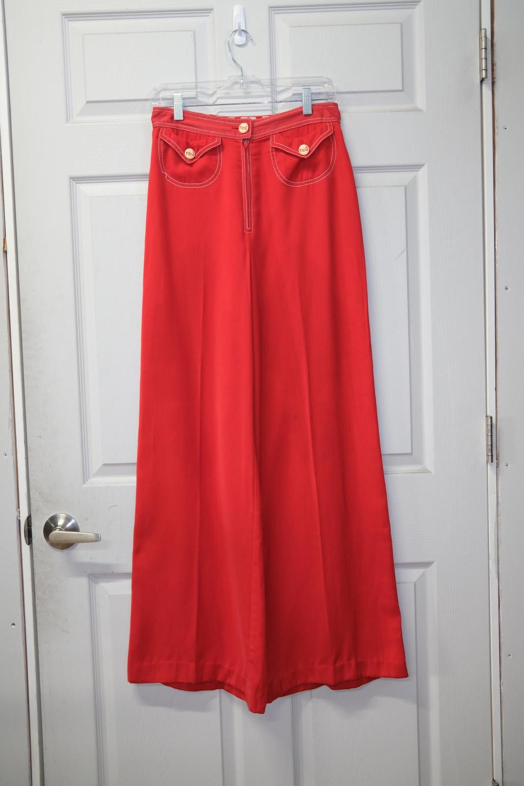 Other 70's The Strawberry Plant Front Pocket Wide-Leg Pant Size 28" / US 6 / IT 42 - 2 Thumbnail