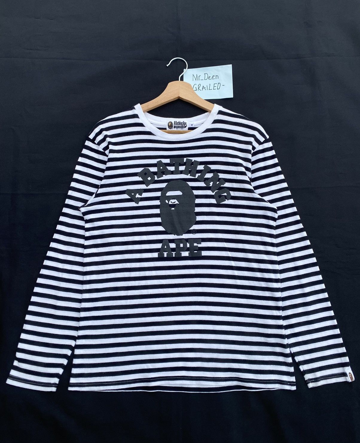 Bape Rare Bape College Stripes Longsleeve Shirt Size US M / EU 48-50 / 2 - 2 Thumbnail