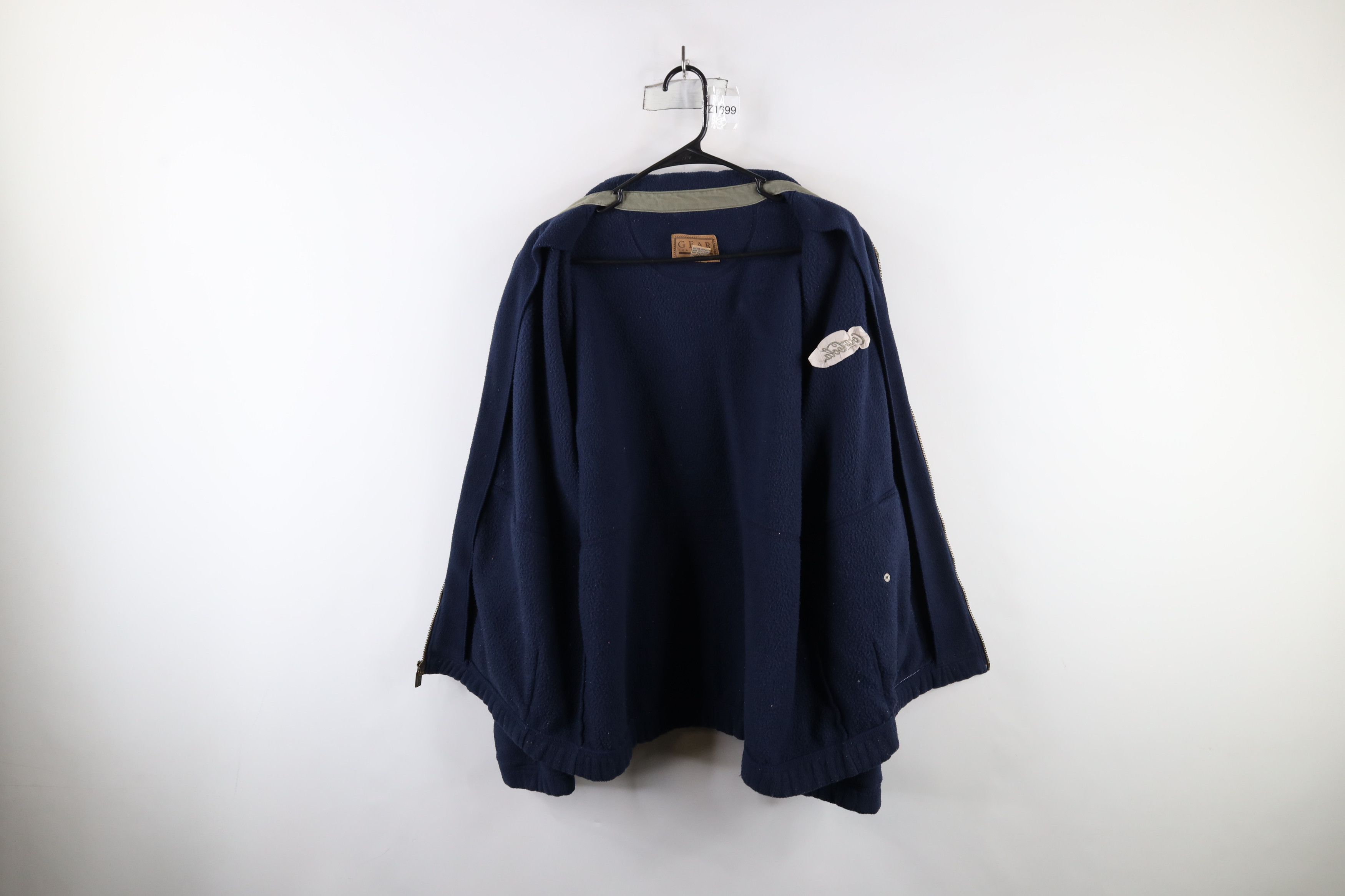 Vintage Vintage 90s Coca Cola Script Fleece Bomber Jacket Blue Size US XL / EU 56 / 4 - 10 Thumbnail