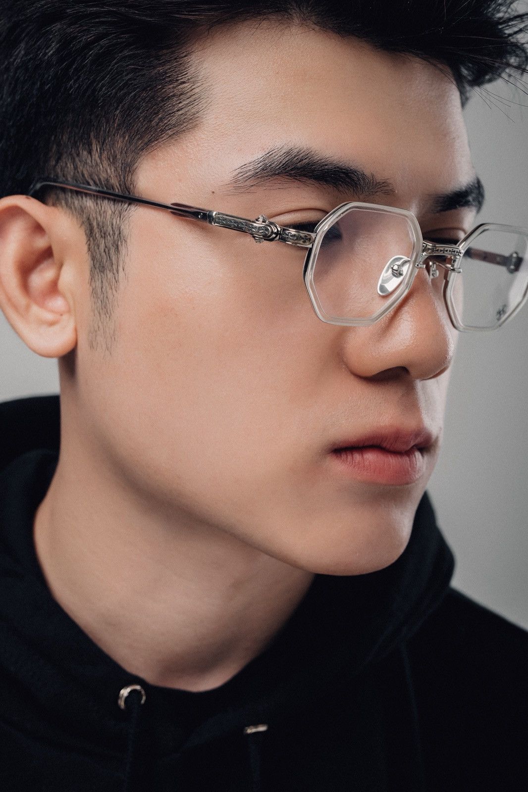 Chrome Hearts CHROME HEARTS TATTERS CRYSTAL GRAPHITE GLASSES Size ONE SIZE - 11 Thumbnail