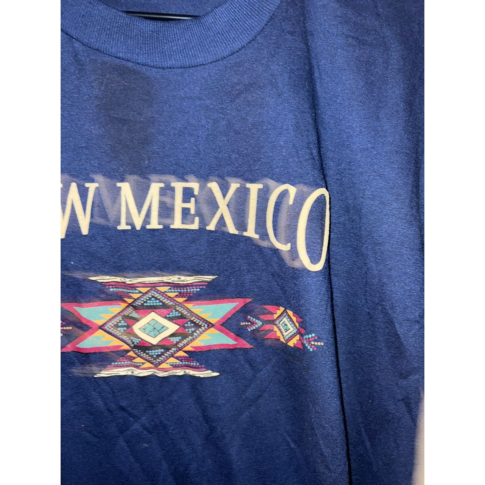 Jerzees Vintage New Mexico Shirt Test Print Wyoming Tee VTG 90s L Size US L / EU 52-54 / 3 - 4 Thumbnail